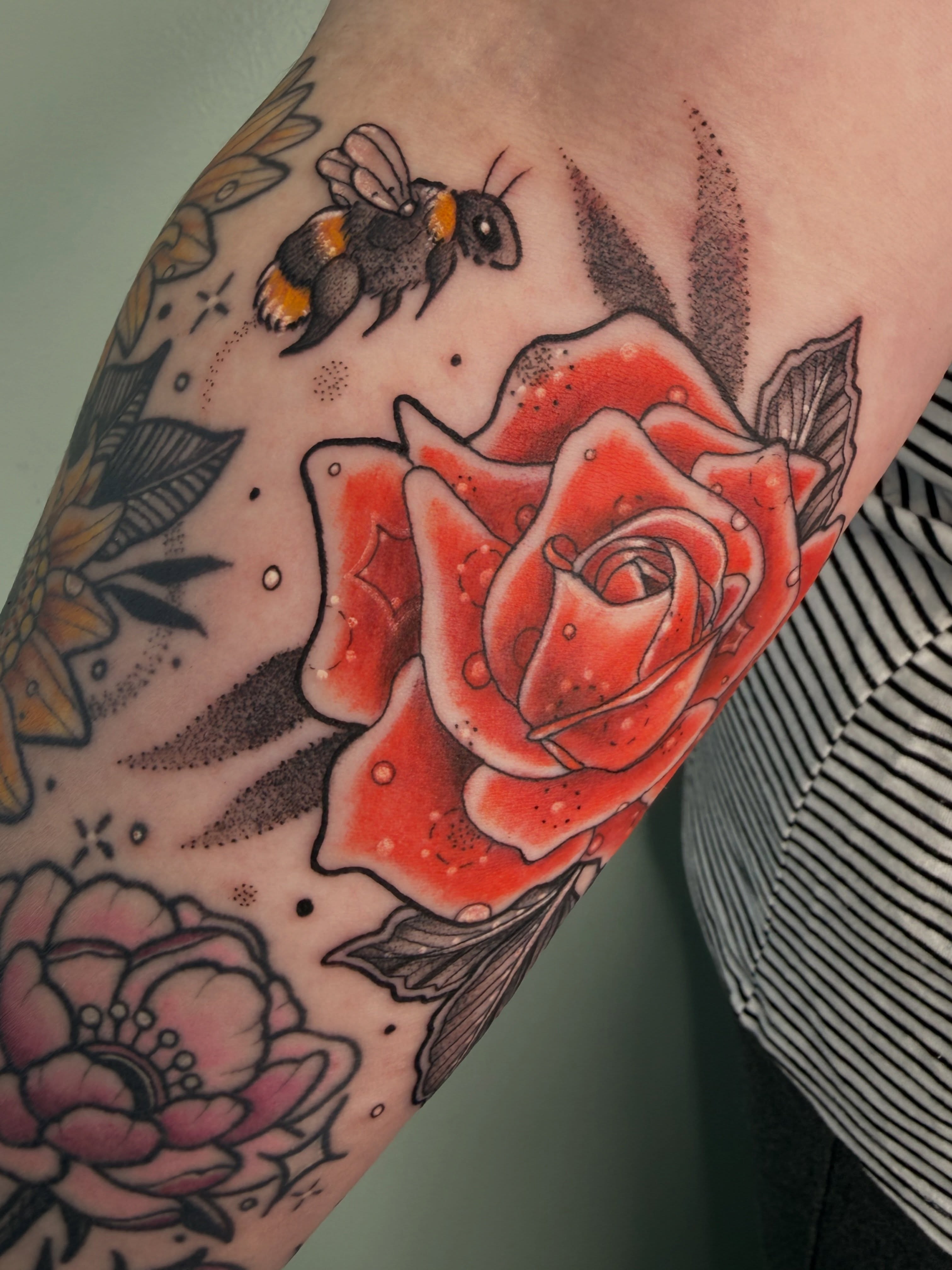 Tattoo by @louddoodle — american_traditional, dotwork