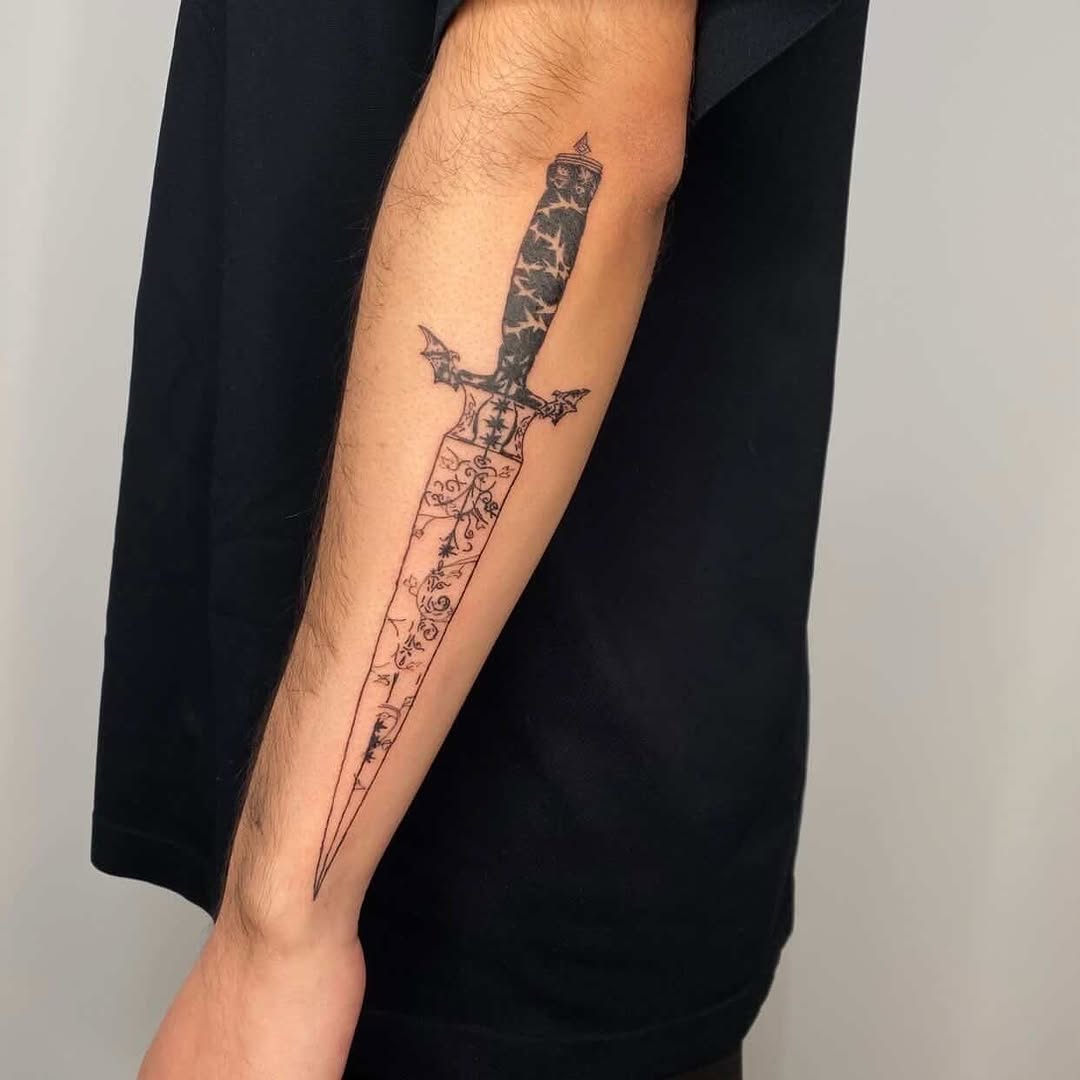 Tattoo by @spitfiregorltattoos — blackwork, ornamental