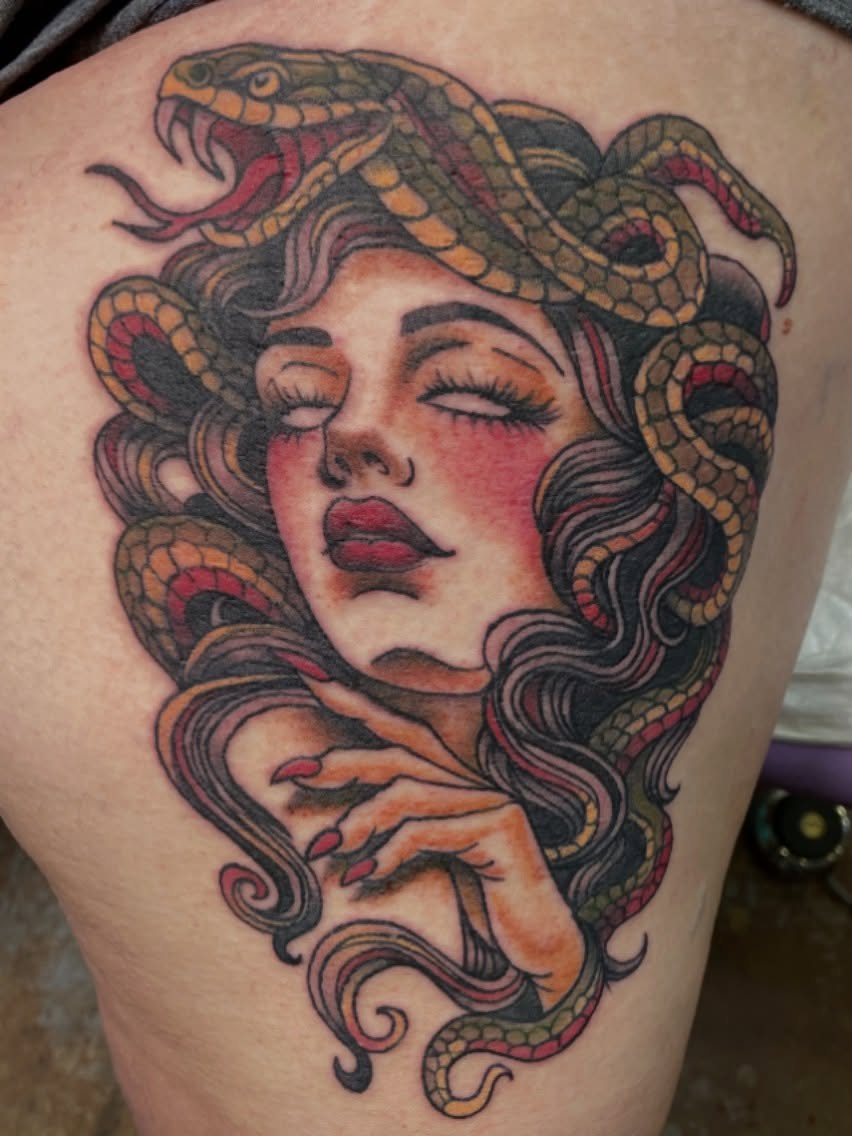 Tattoo by @heatherhellfiretattoo — american_traditional, neo_traditional