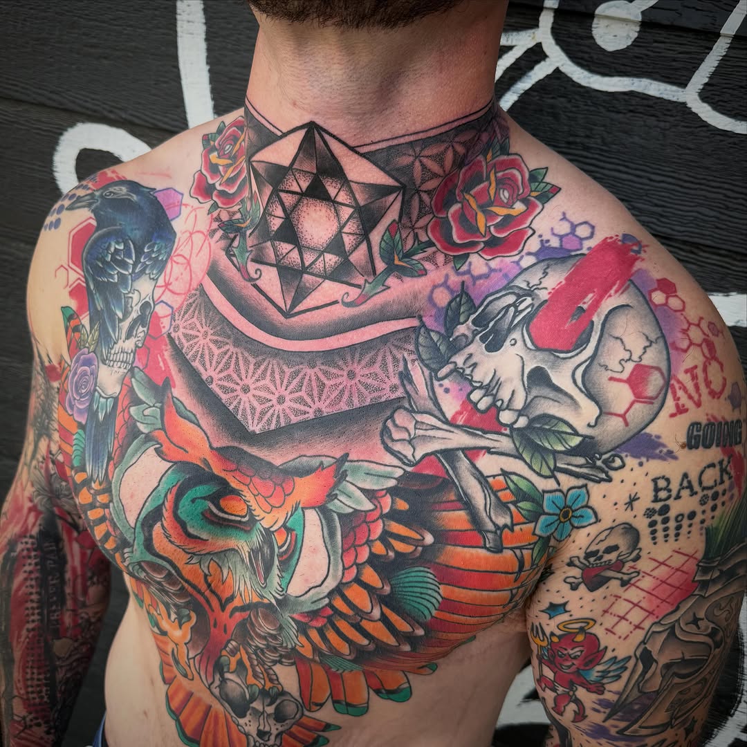 Tattoo by @mindy_fach_tattoo — neo_traditional, trash_polka