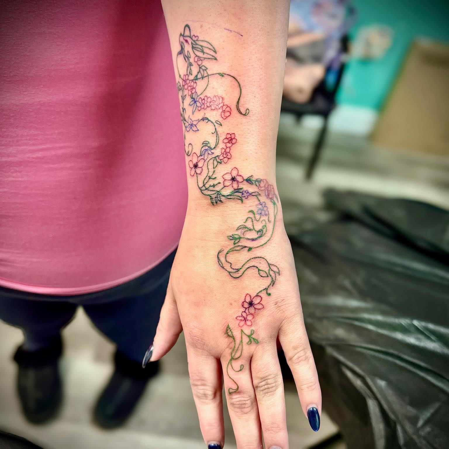 Tattoo by @inkedxlarissa — new_school, ornamental