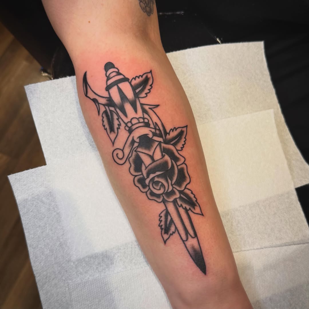 Tattoo by @jordytattsyou — american_traditional, black_and_grey