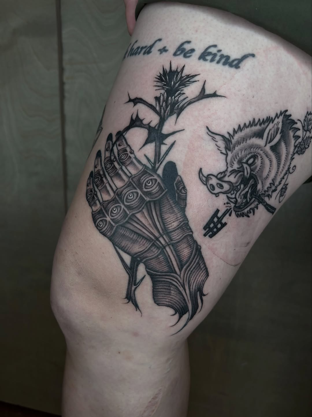 Tattoo by @mylajanetattoos — black_and_grey, dark_realism