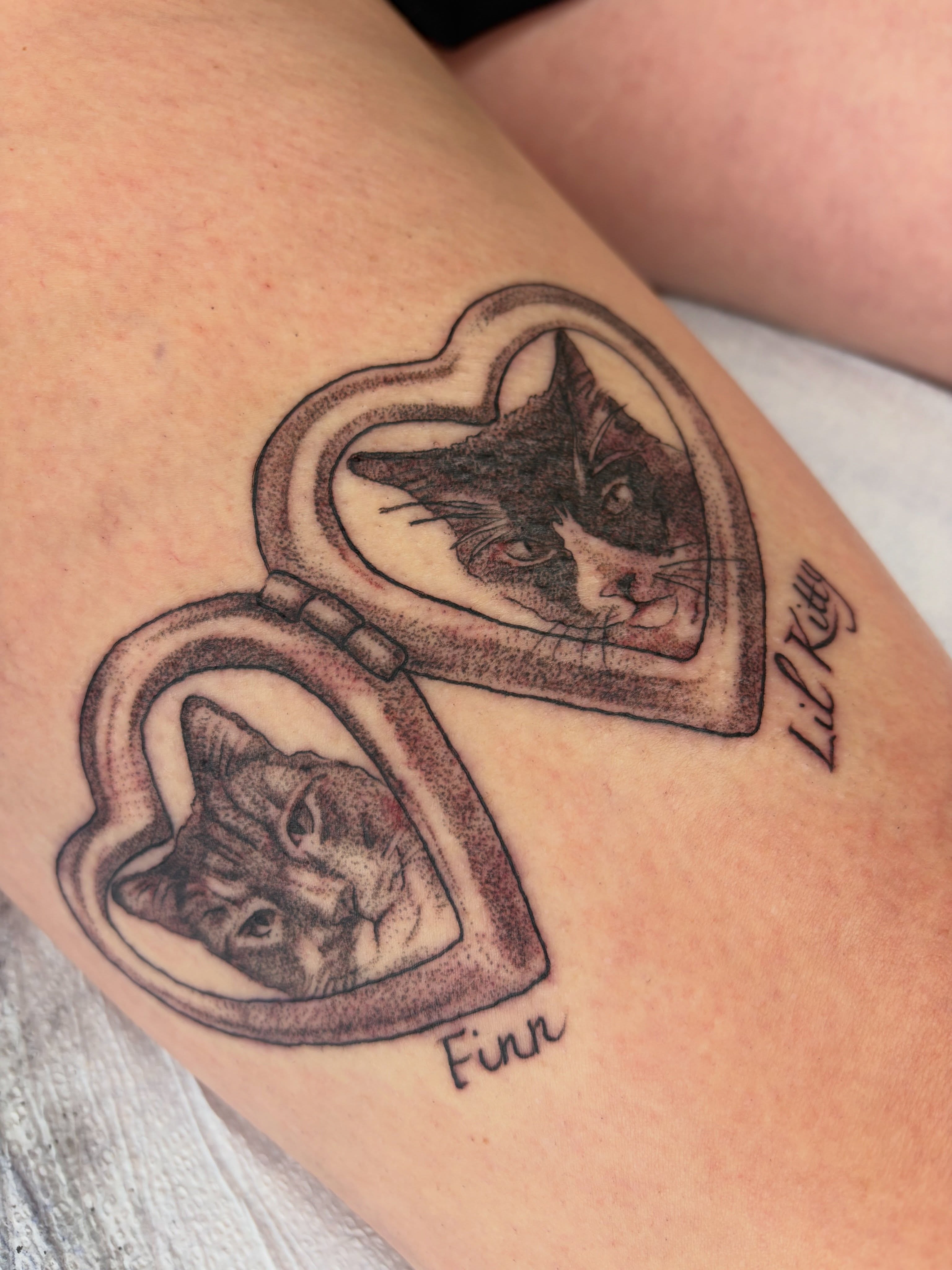 Tattoo by @bobibeanz — dotwork, realism