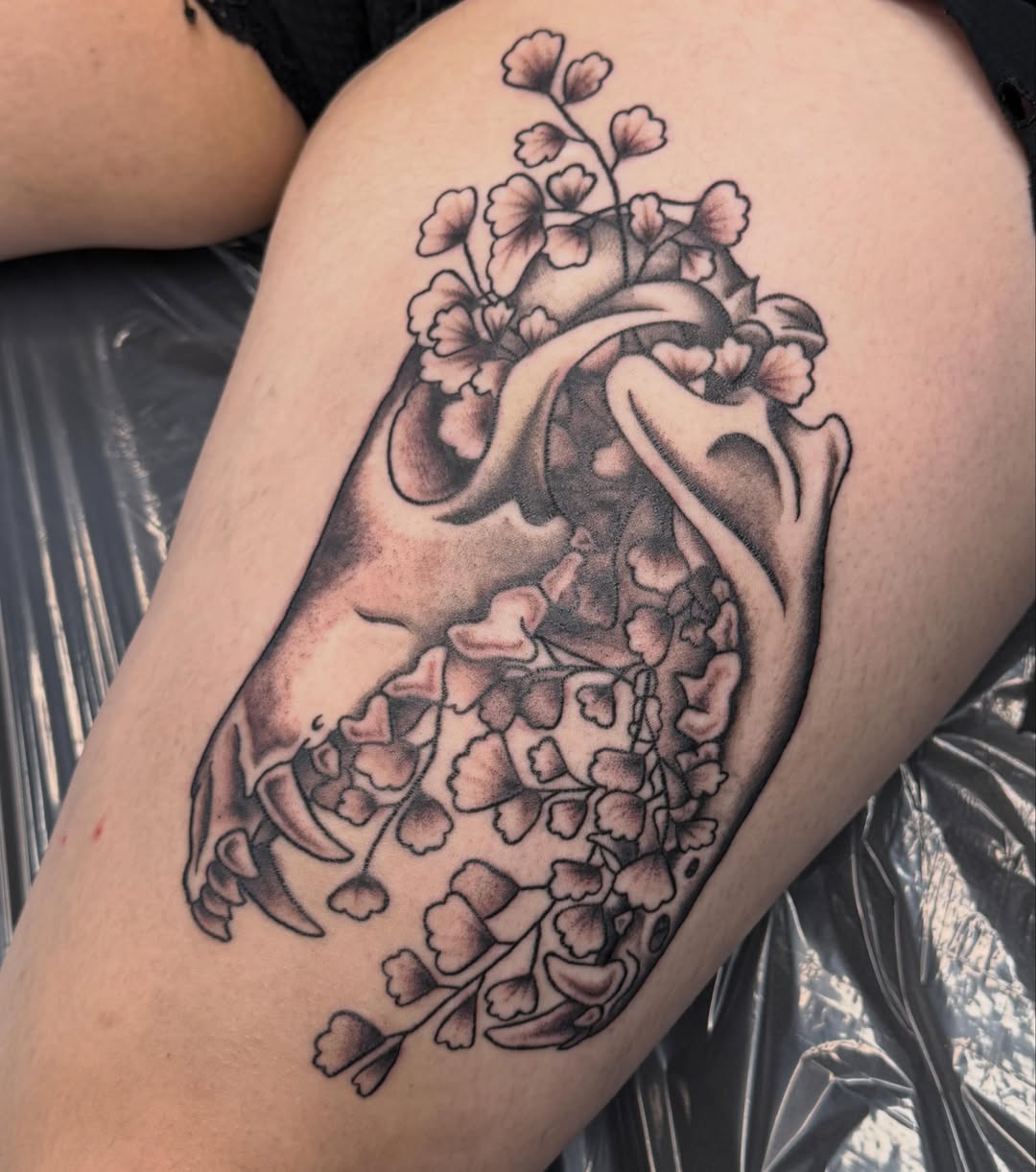 Tattoo by @chameleonart — black_and_grey