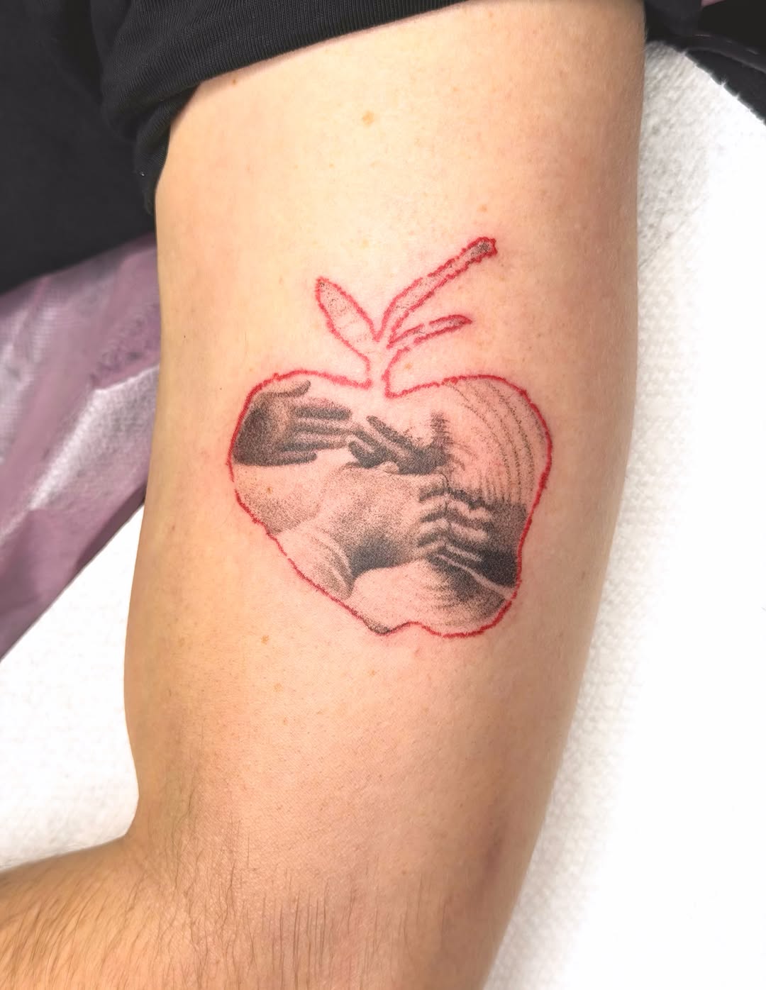 Tattoo by @makeout_sesh — black_and_grey, dotwork