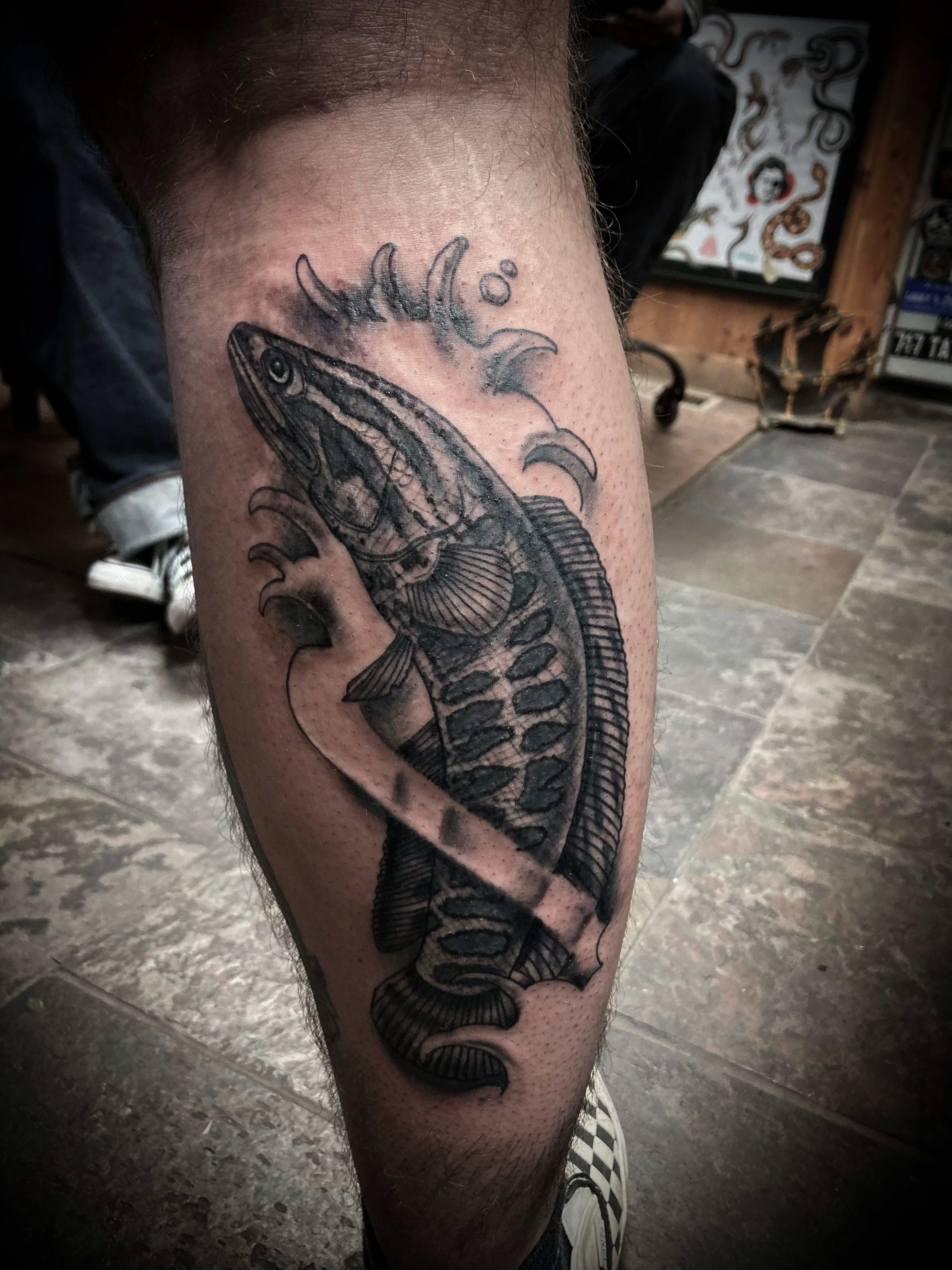 Tattoo by @bobbytrefztattoo — black_and_grey