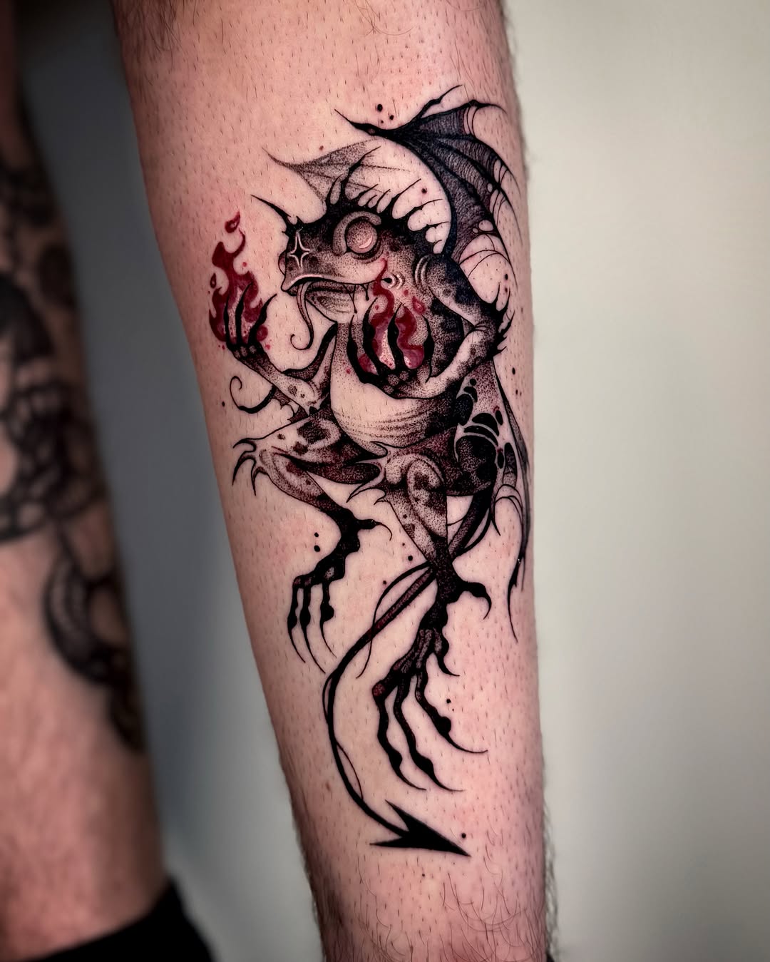 Tattoo by @mochitats — dark_realism, blackwork