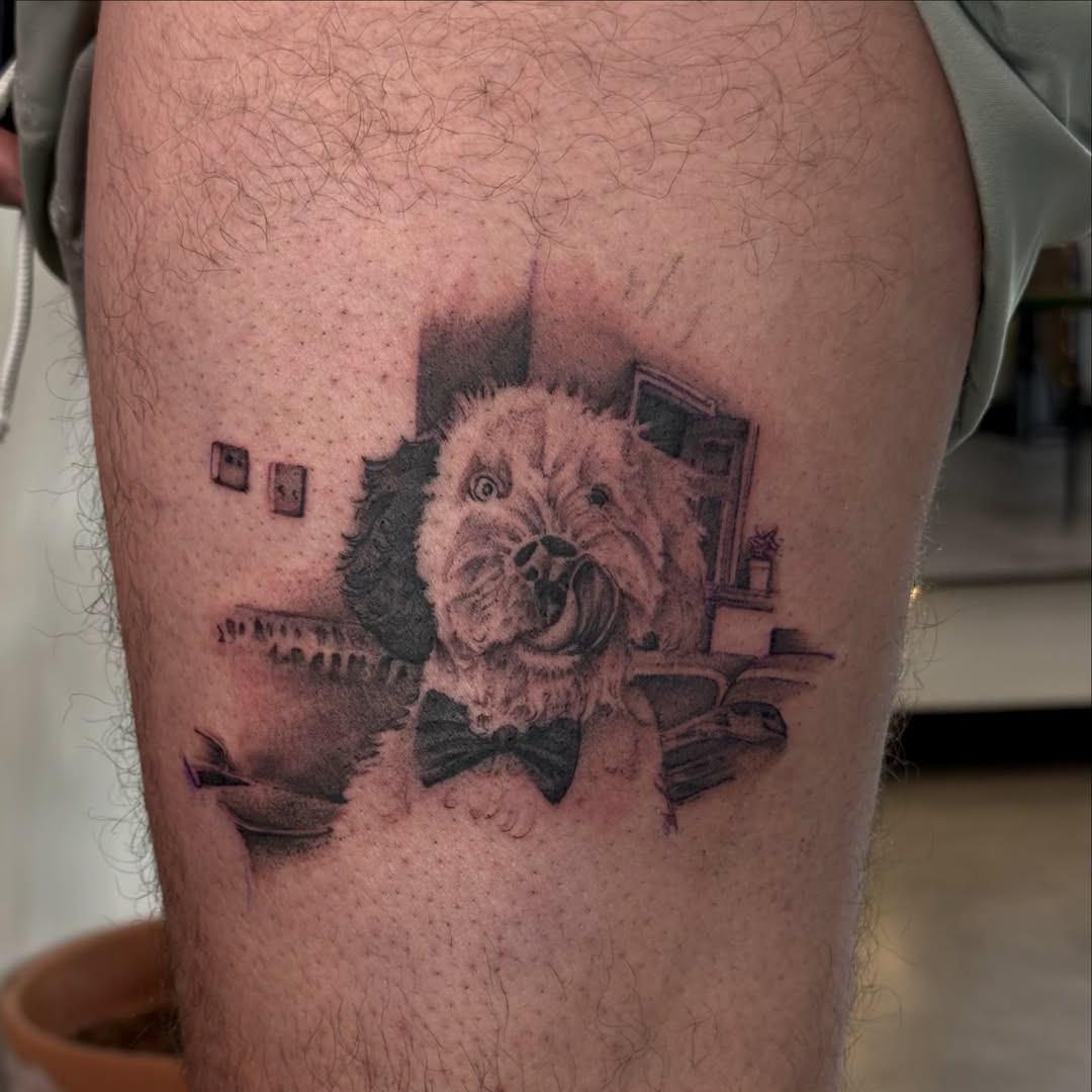 Tattoo by @joe.cruz_tattoos — realism, black_and_grey