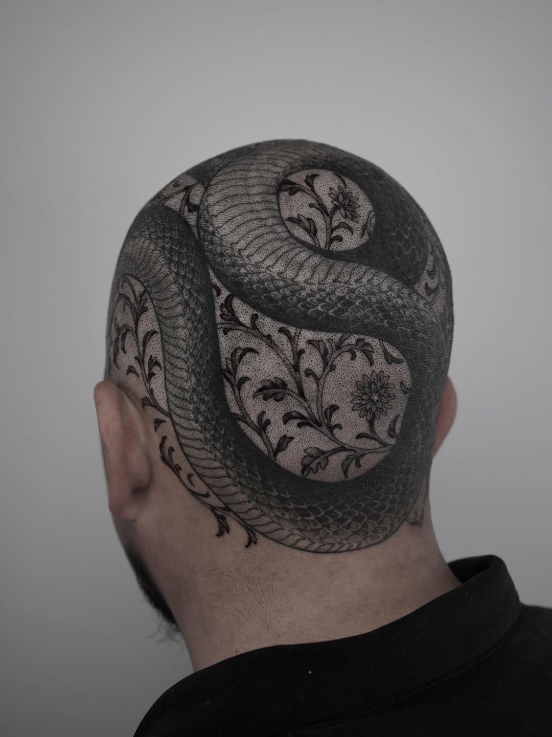 Tattoo by @inkidu_drew — black_and_grey, dotwork