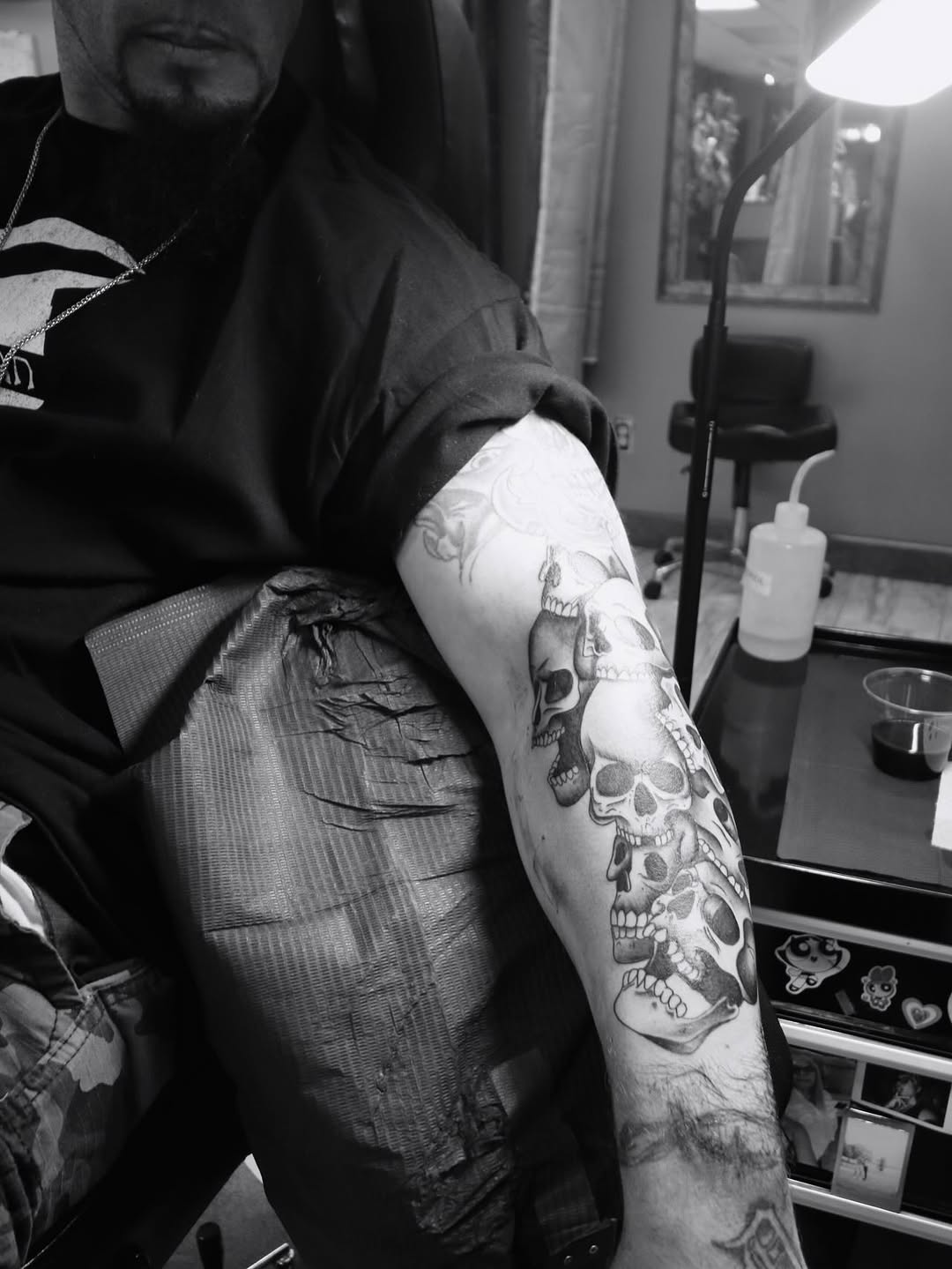Stack of skulls realism tattoo on the forearm by π’ππ΅π΅π΄ π©°π