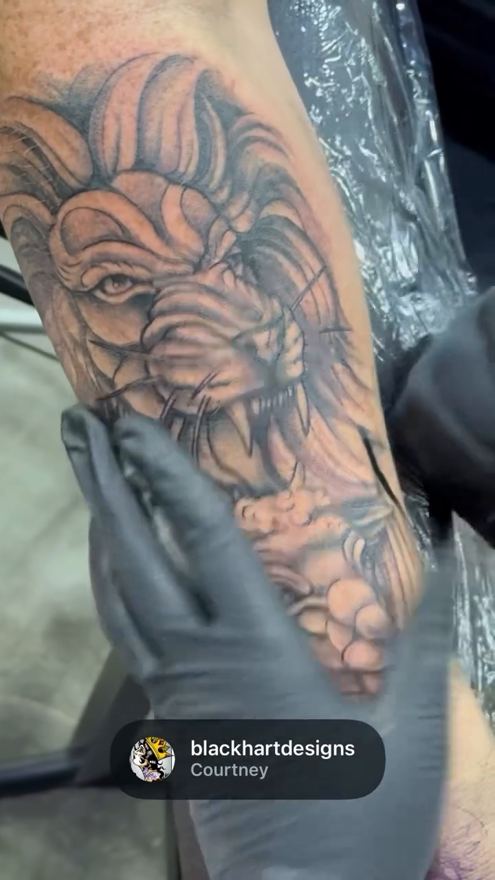 Tattoo by @blackhartdesigns — realism, black_and_grey