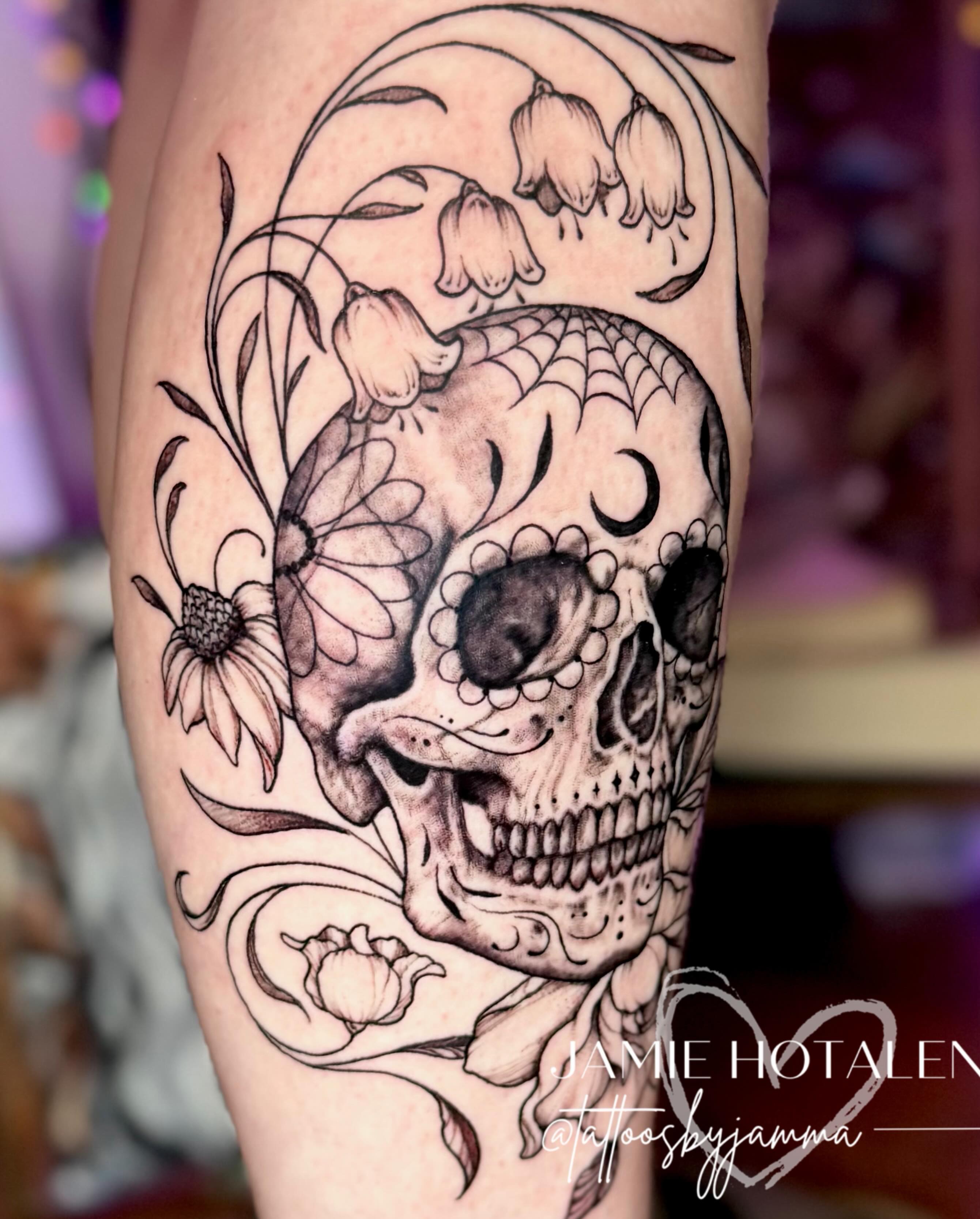 Sugar skull realism tattoo on the forearm by πππππππ π½π² ππππππ π°πππππ π πΉππππ π·ππππππβ¨