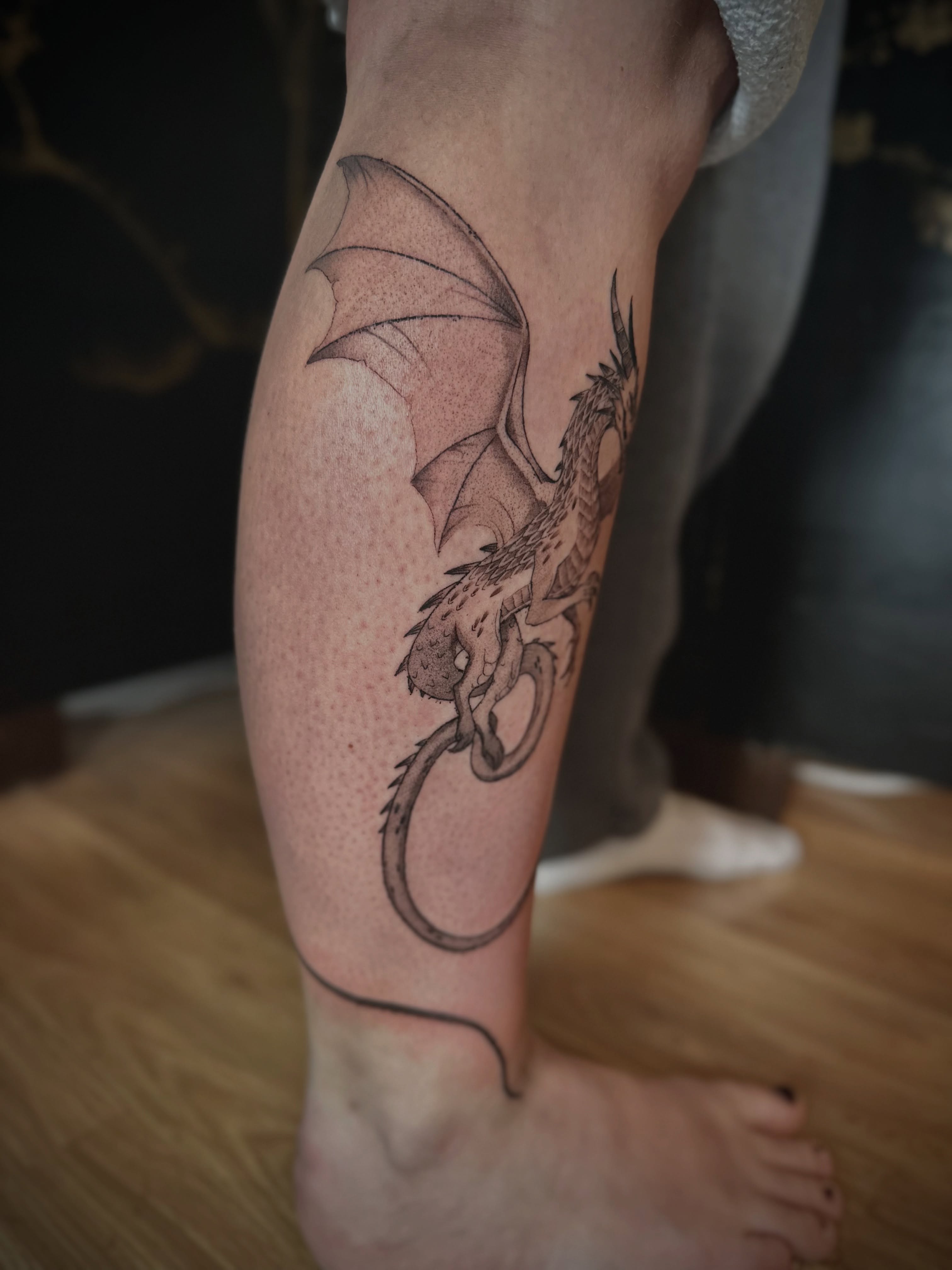 Tattoo by @cece.inks — dotwork