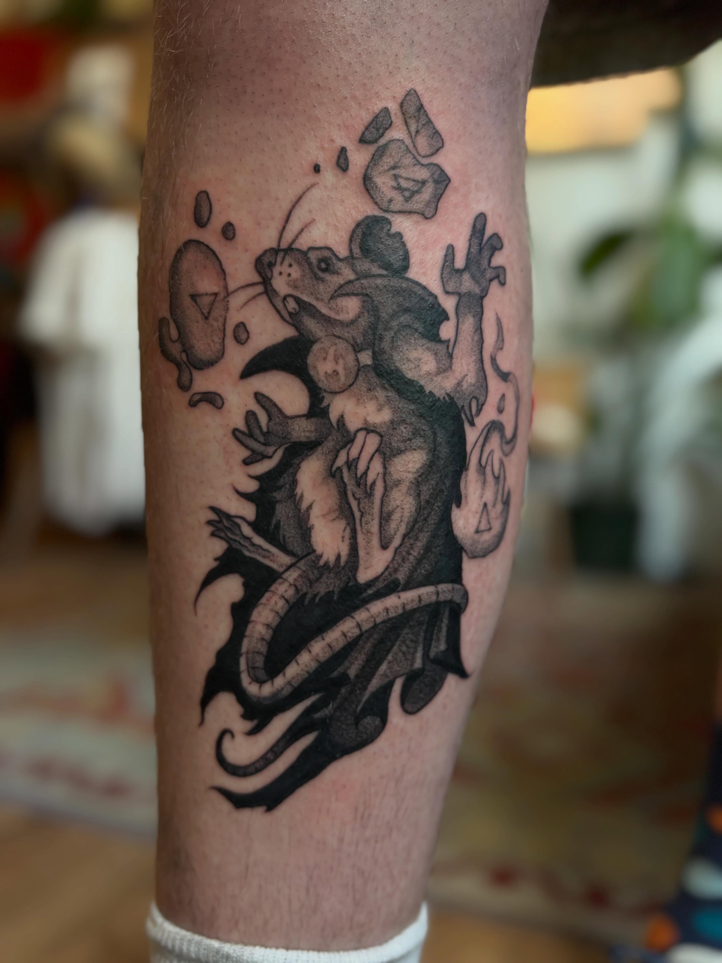 Tattoo by @seanbaldwintattoos — black_and_grey