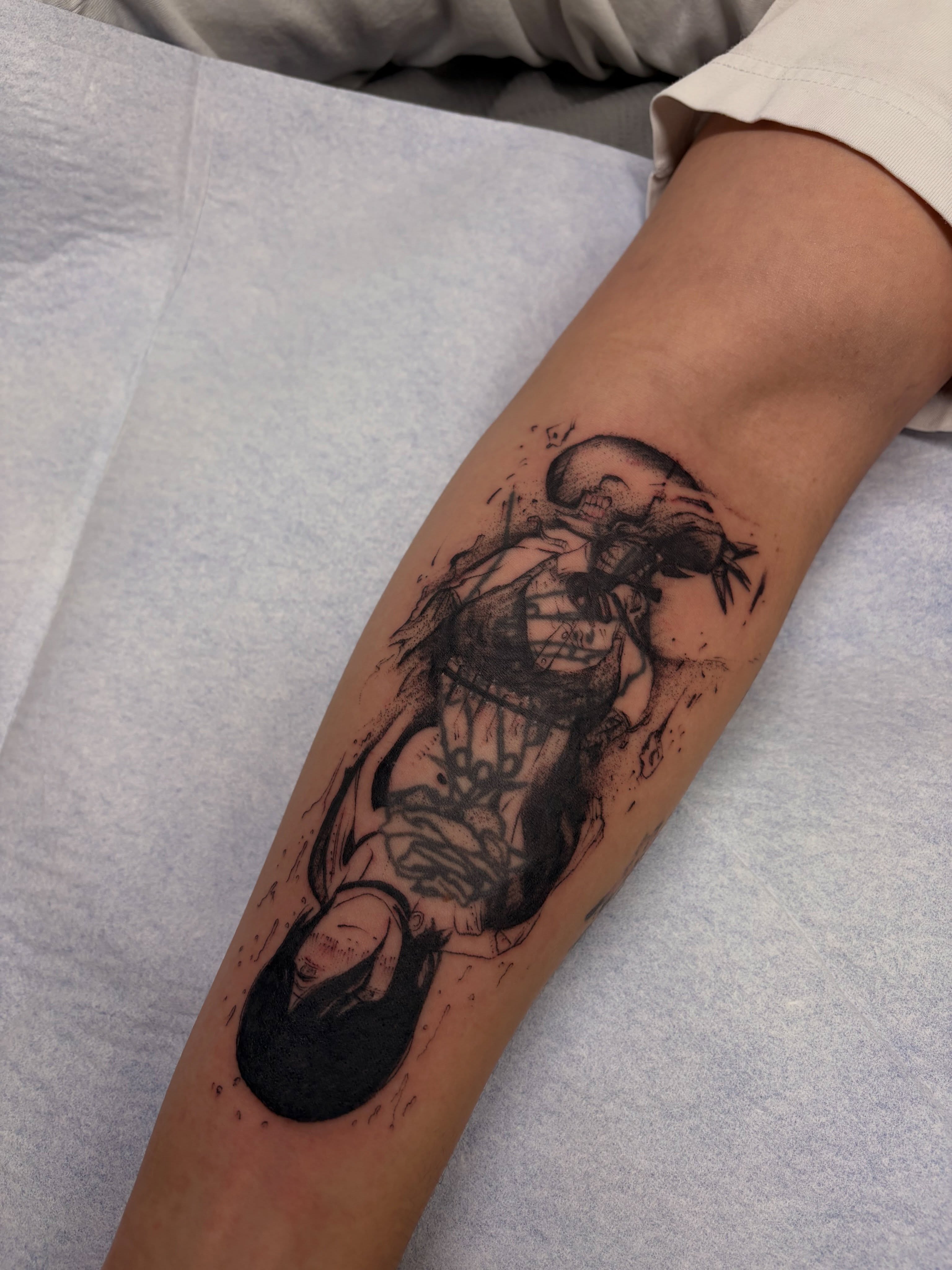 Tattoo by @neildoestattoos — black_and_grey