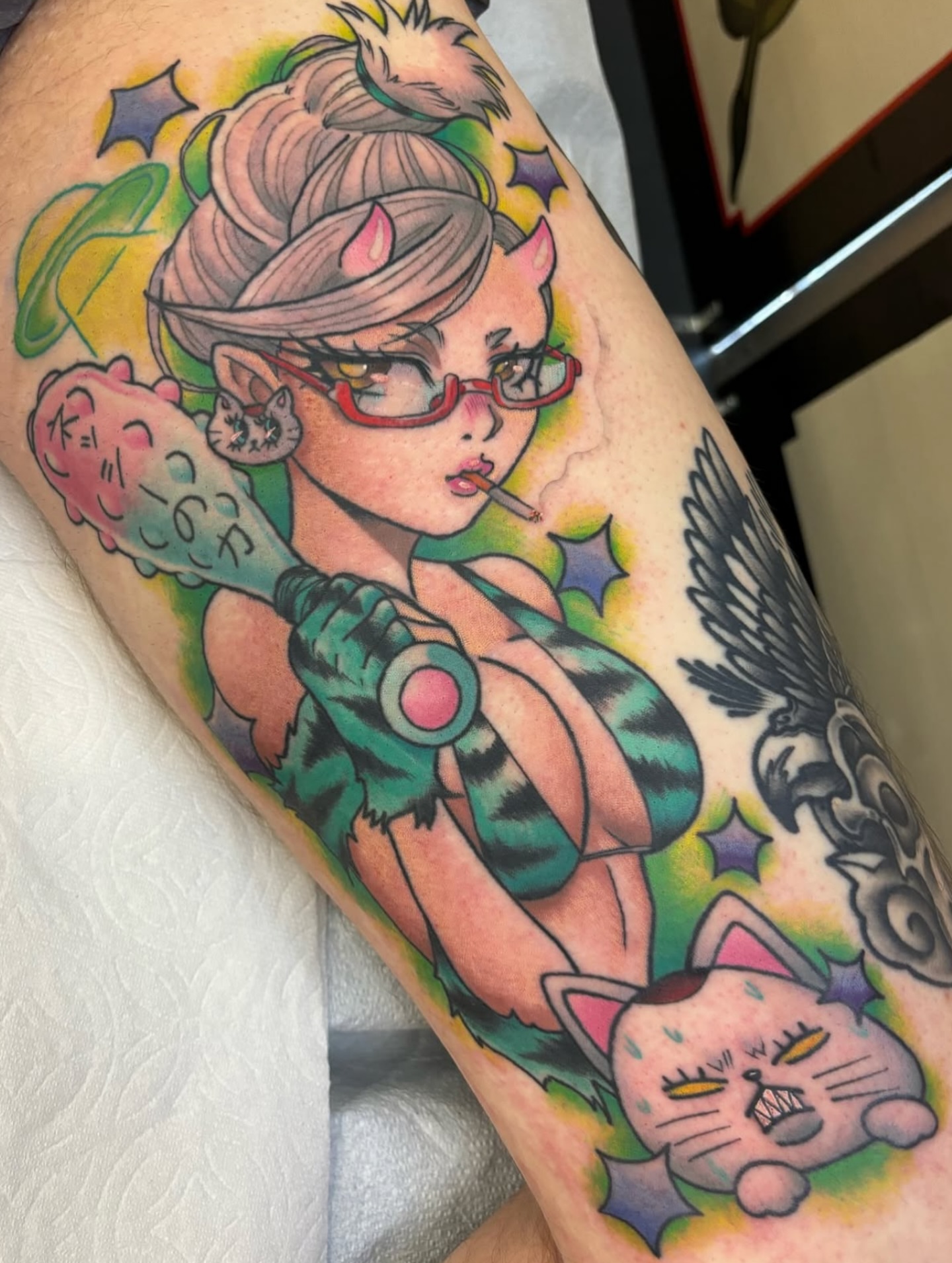 Tattoo by @toriwartooth — new_school, anime