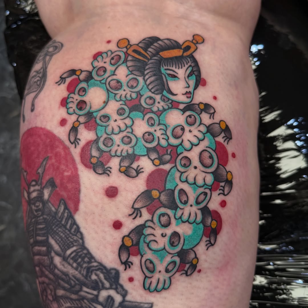 Tattoo by @taintidtats — american_traditional, dotwork
