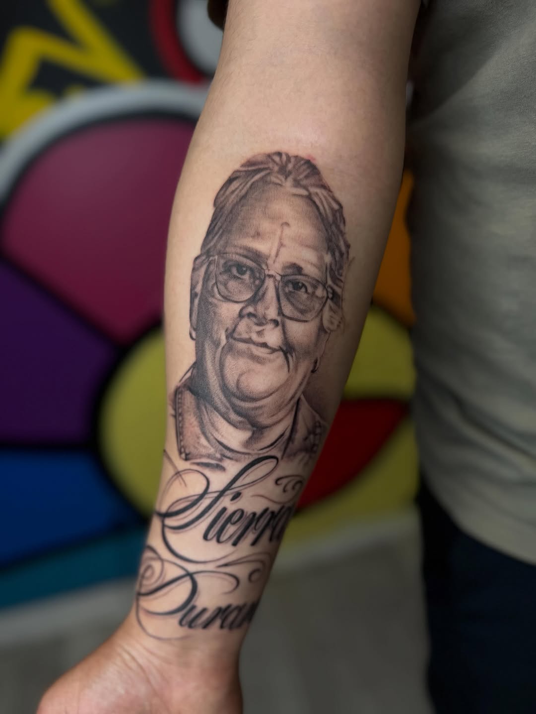Chicano tattoo on the forearm by Antonio