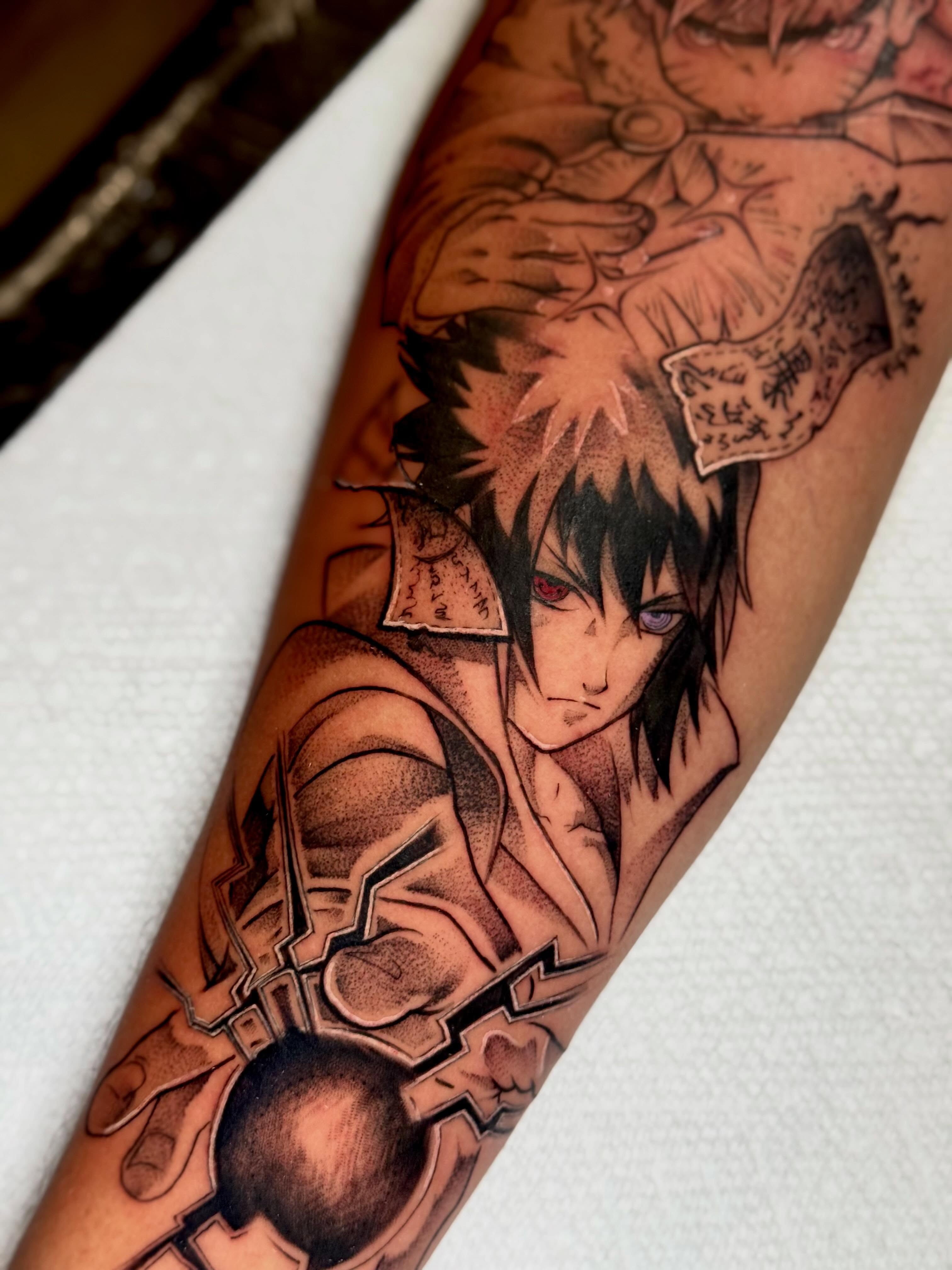 Anime character anime tattoo on the forearm by 🗡️Abi🗡️