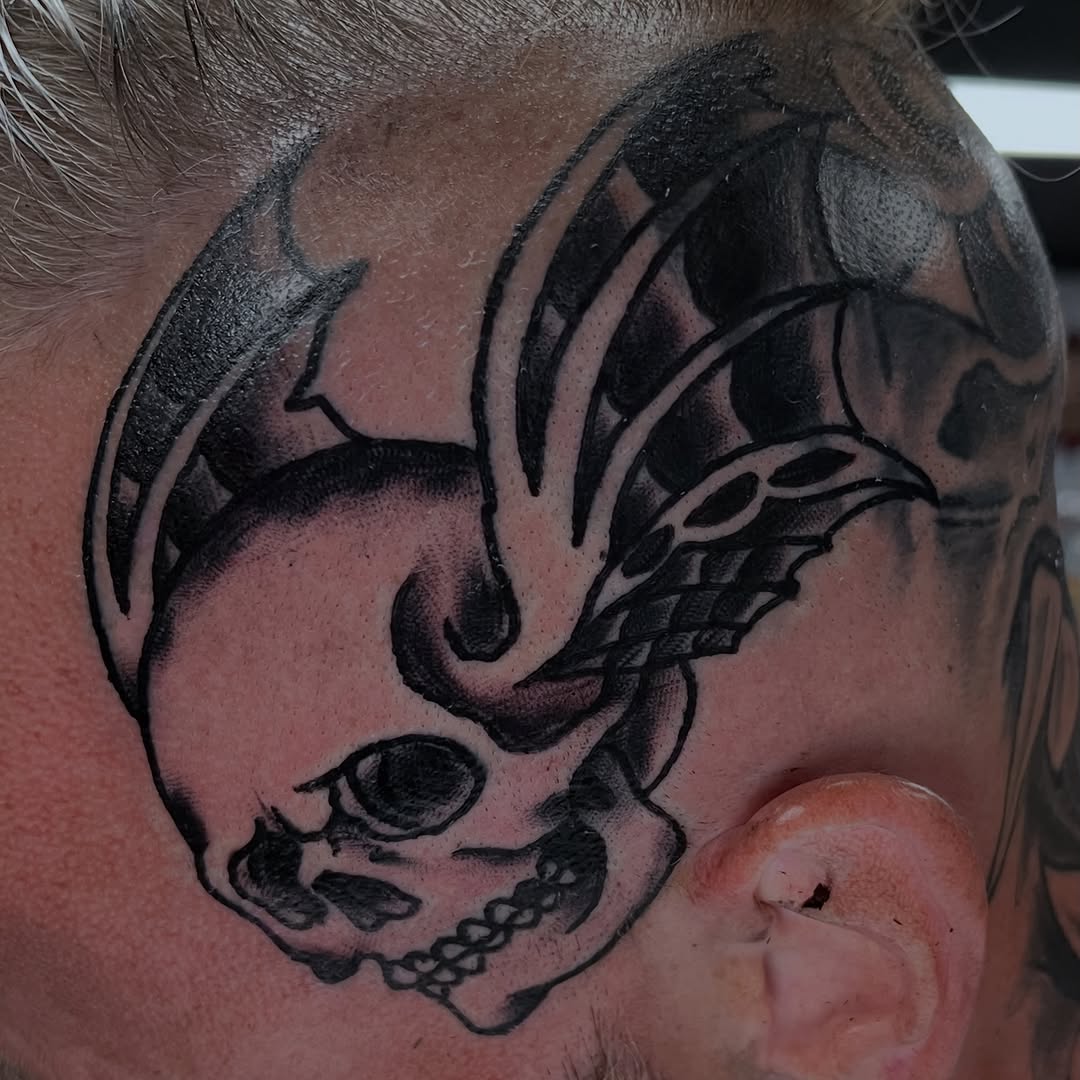 Tattoo by @timworthentattoo — blackwork, black_and_grey