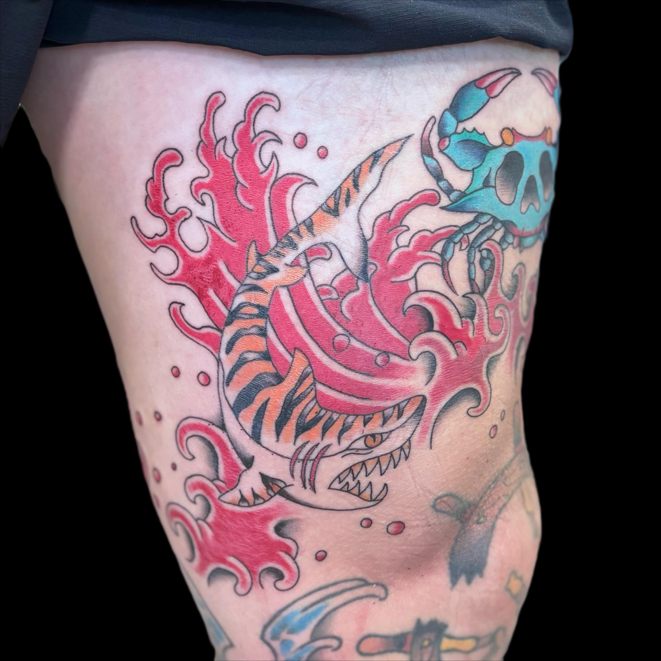 Tattoo by @uglyrileytattoo — american_traditional, trash_polka