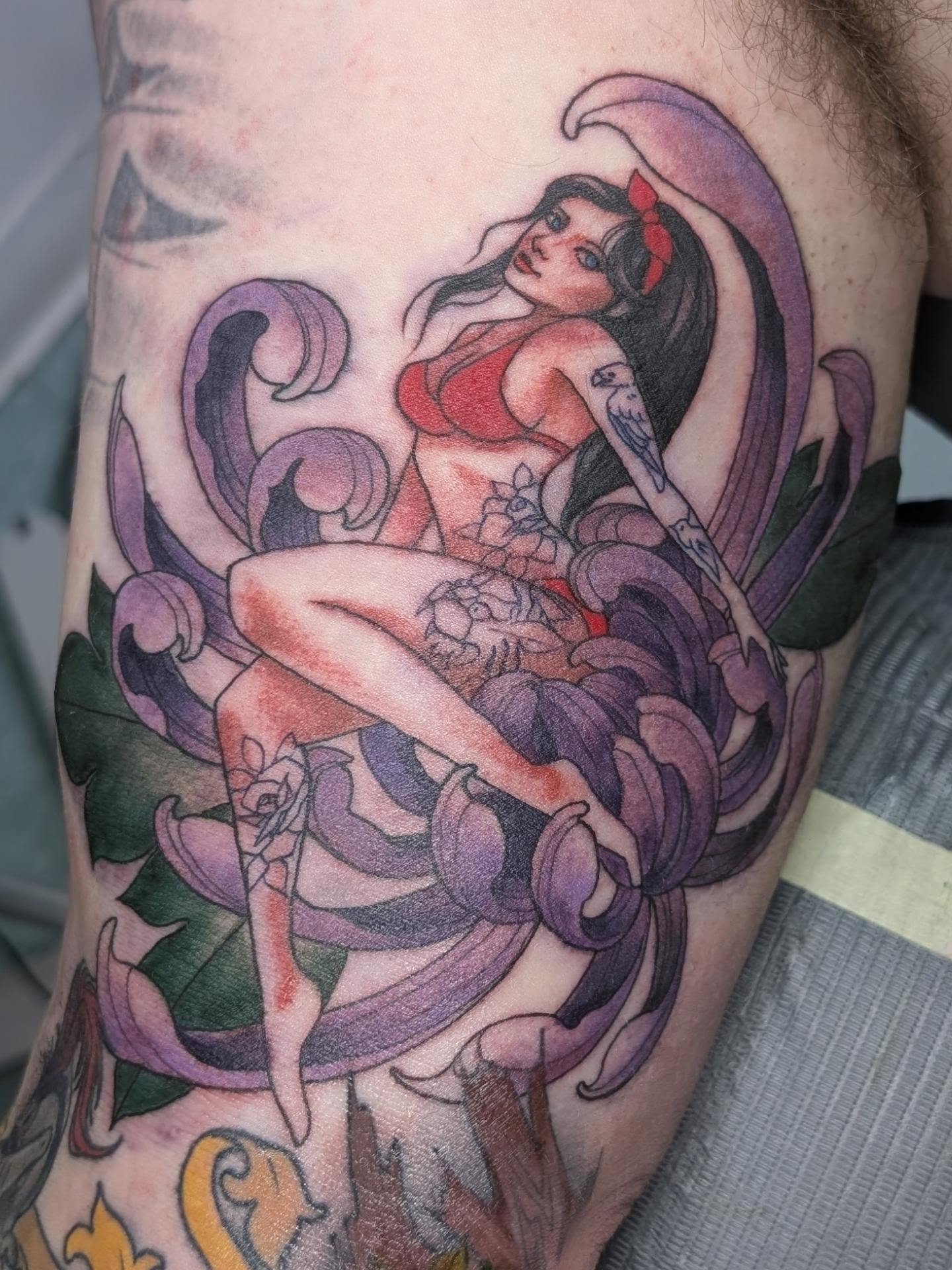 Tattoo by @jainagoldtattoos — new_school, illustrative