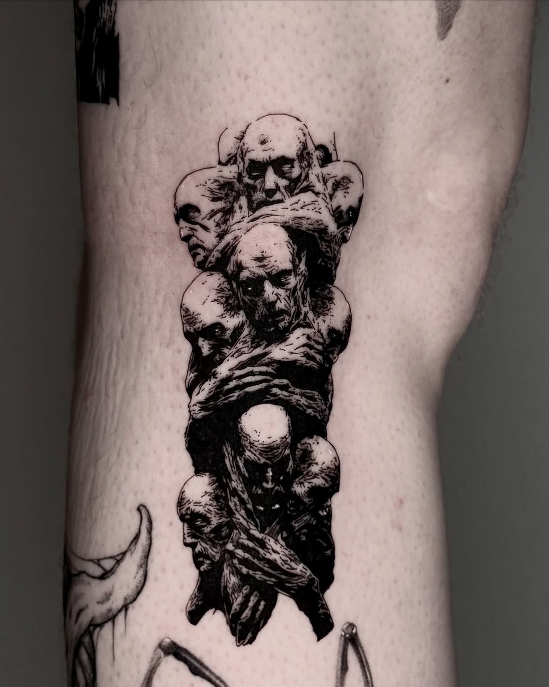 Tattoo by @caesar_tattooer — dark_realism, blackwork