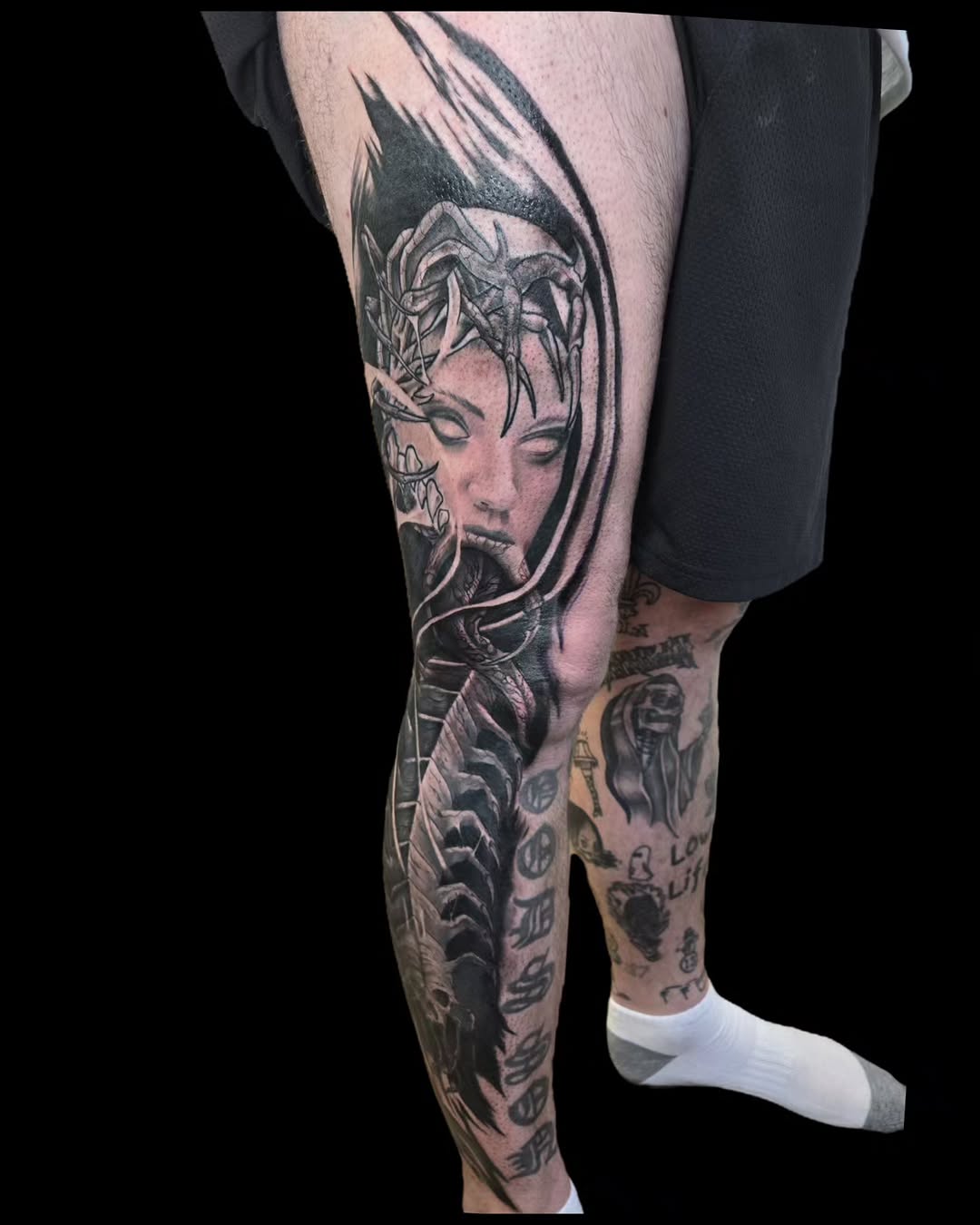 Tattoo by @beardsley_tattoos — black_and_grey, realism