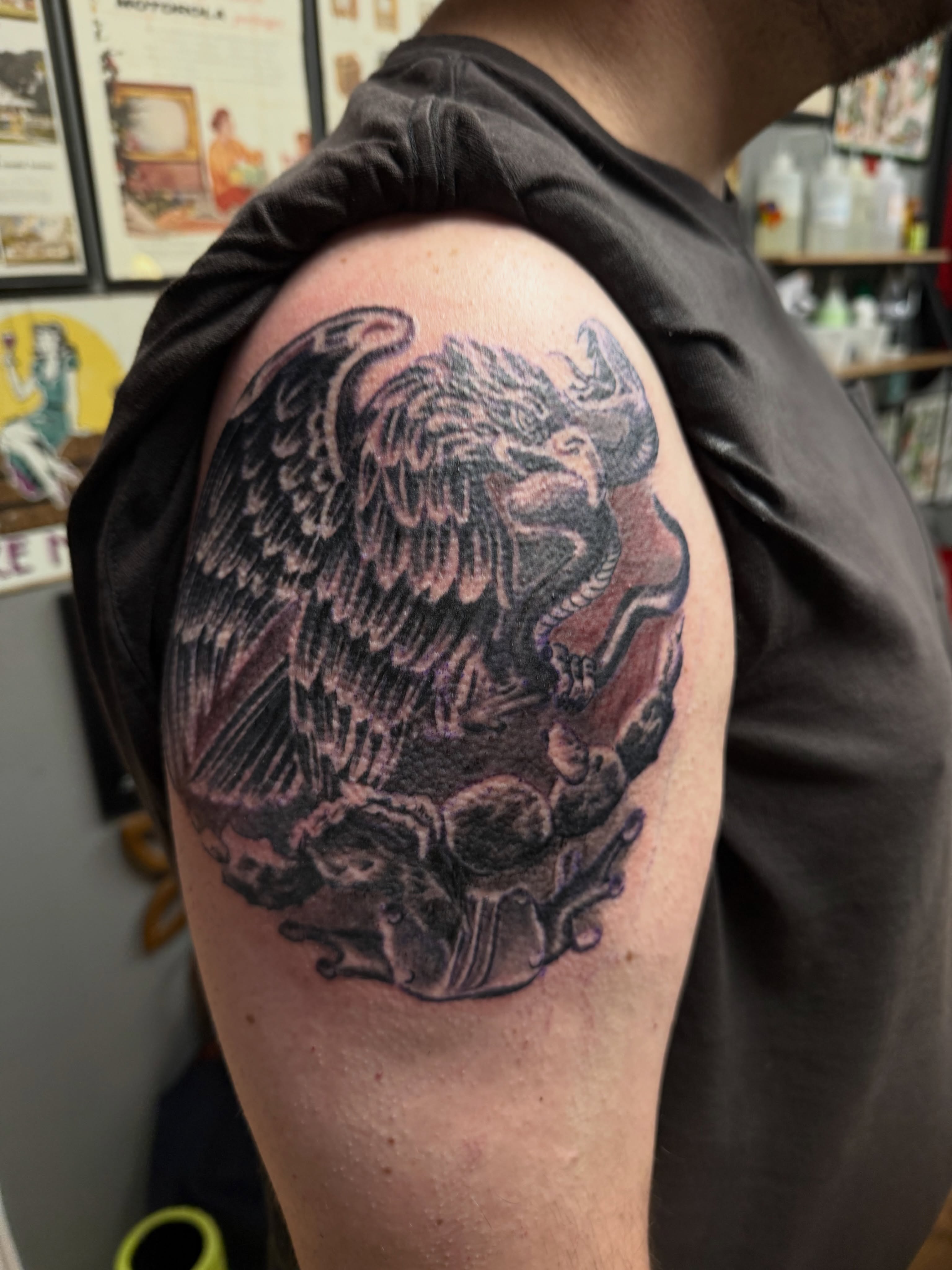 Tattoo by @raultattoo — blackwork, black_and_grey