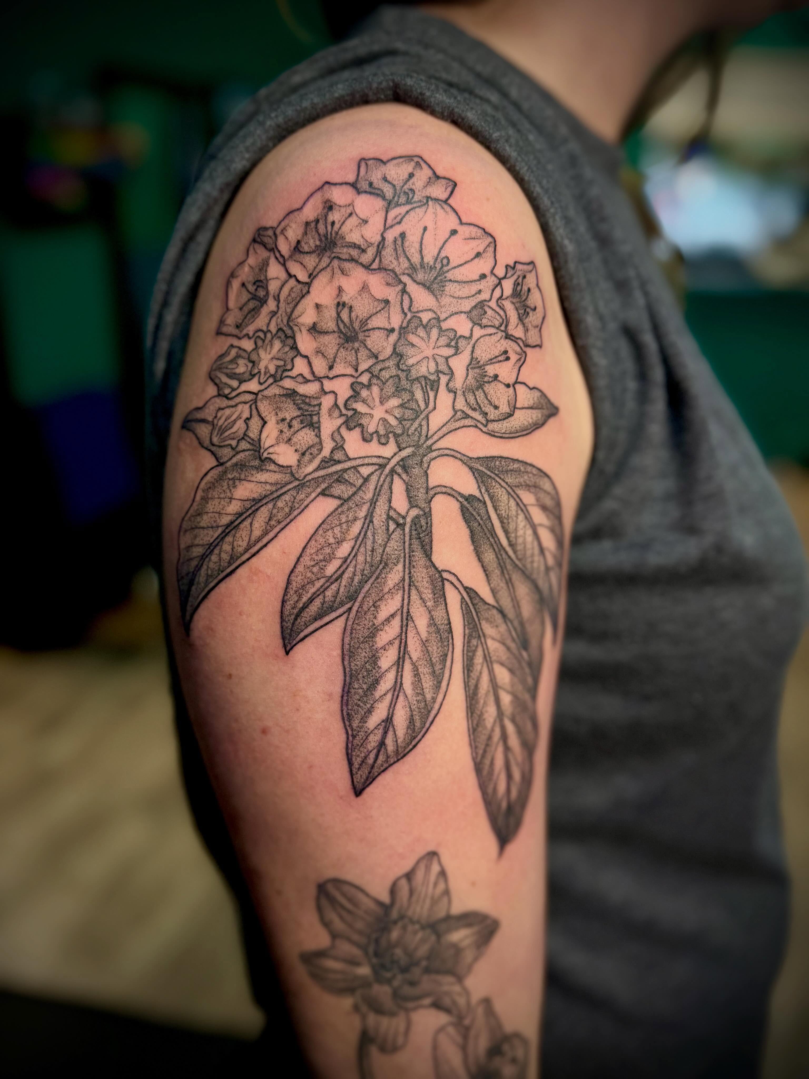 Tattoo by @eileenjoycetattoos — black_and_grey