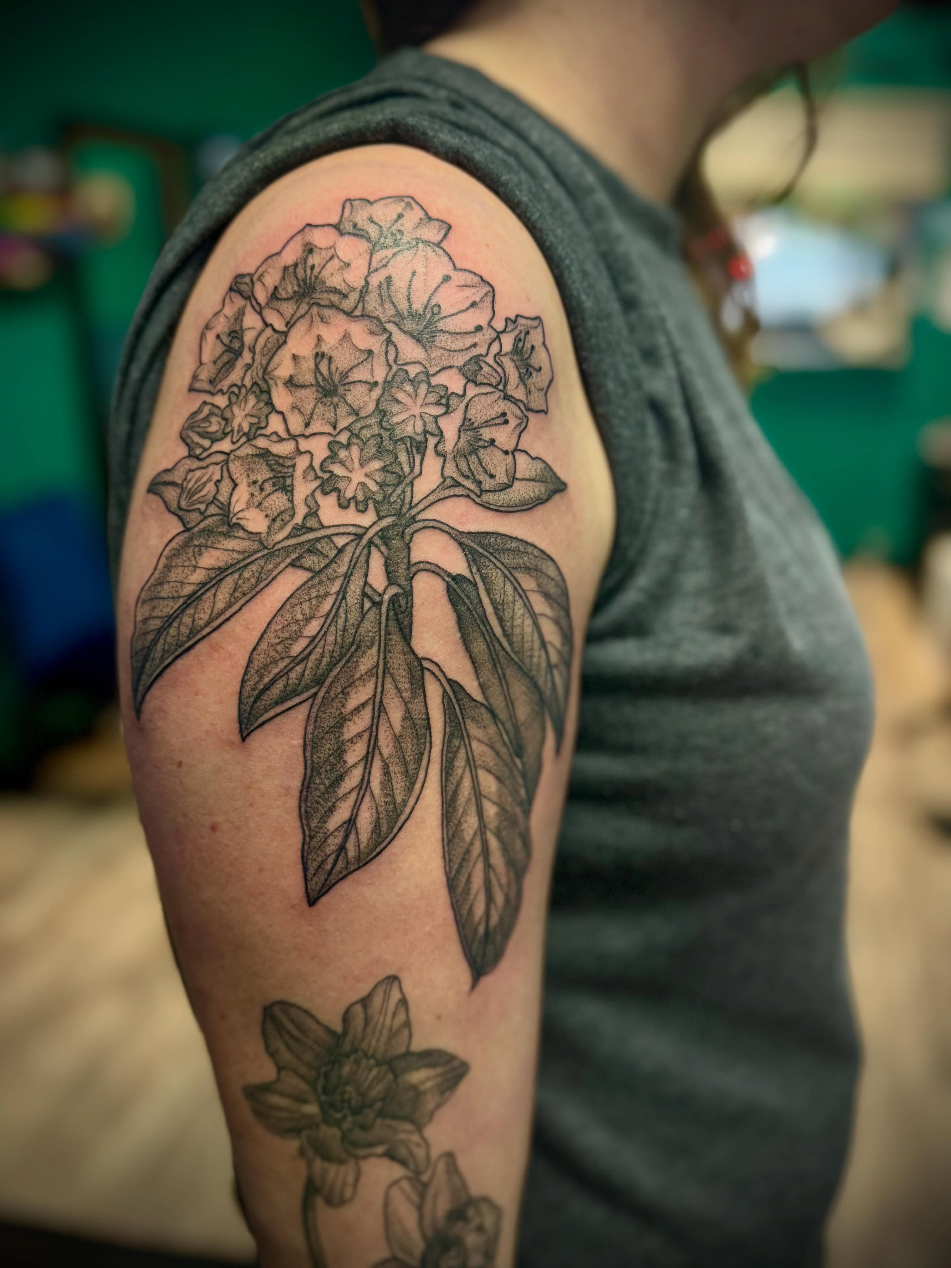 Tattoo by @eileenjoycetattoos — black_and_grey