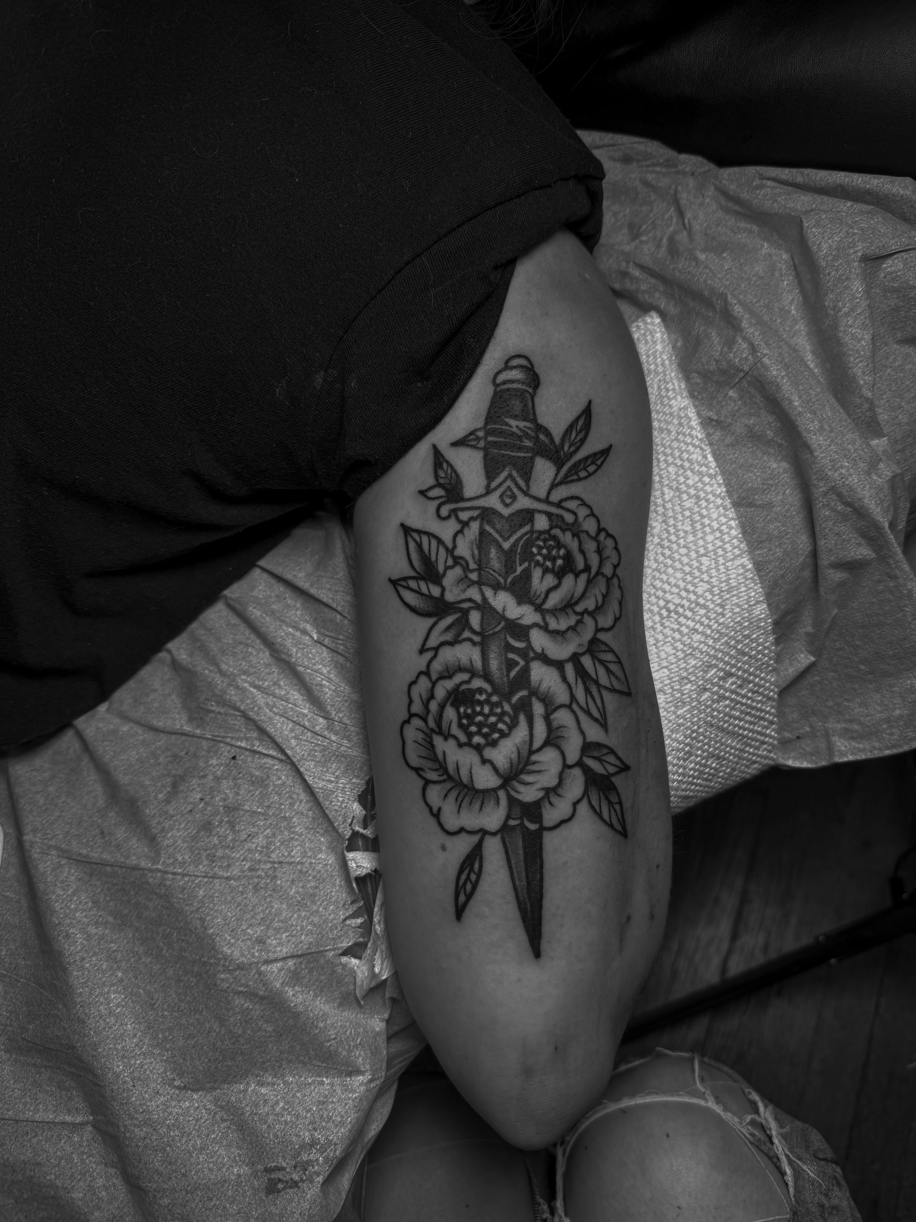 Tattoo by @bashtattooer — american_traditional, black_and_grey