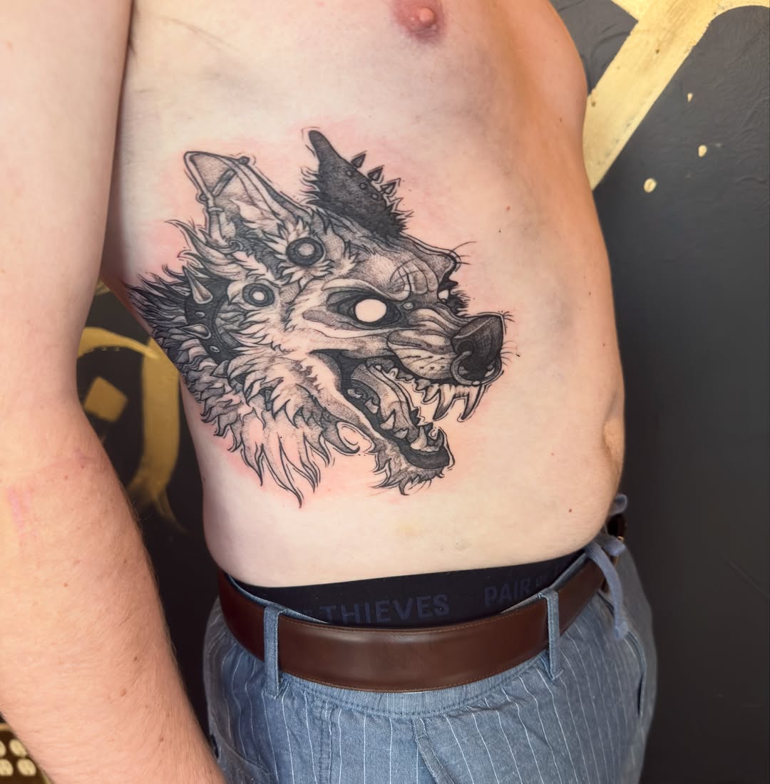 Tattoo by @blackmeddle — black_and_grey, realism