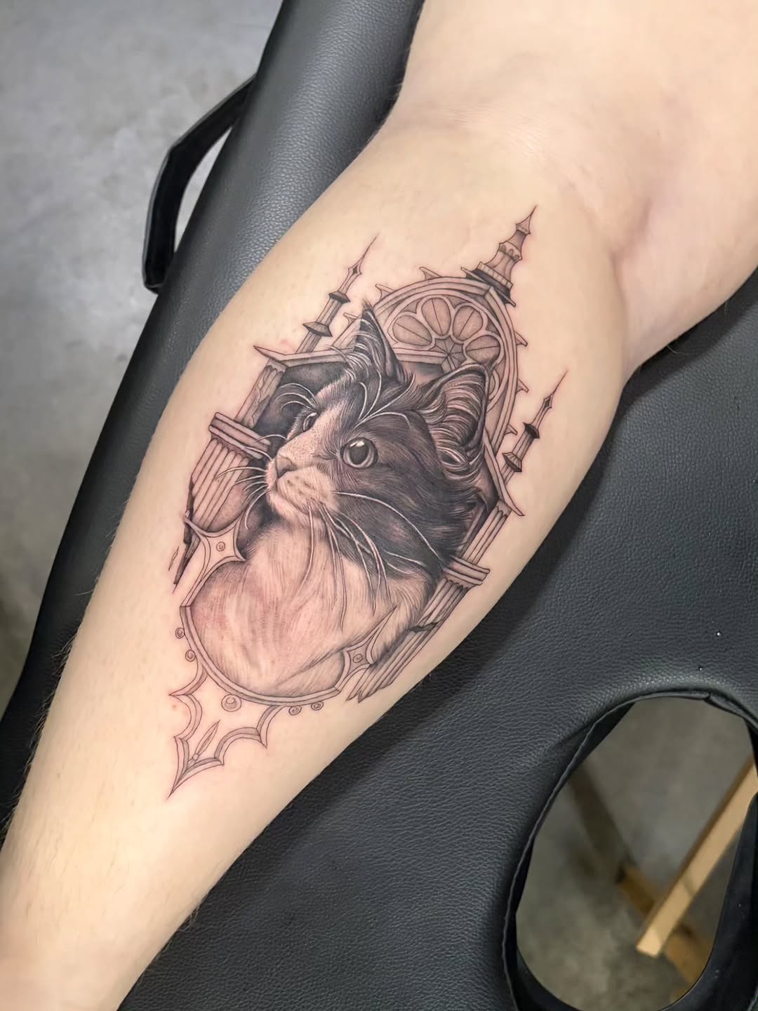 Tattoo by @tattoosbylynx โ realism, black_and_grey