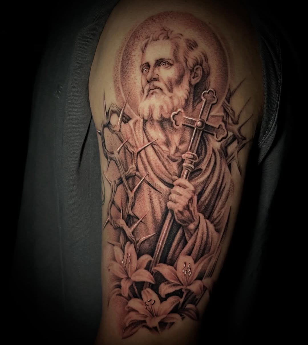 Tattoo by @mriverotattoos — realism, black_and_grey