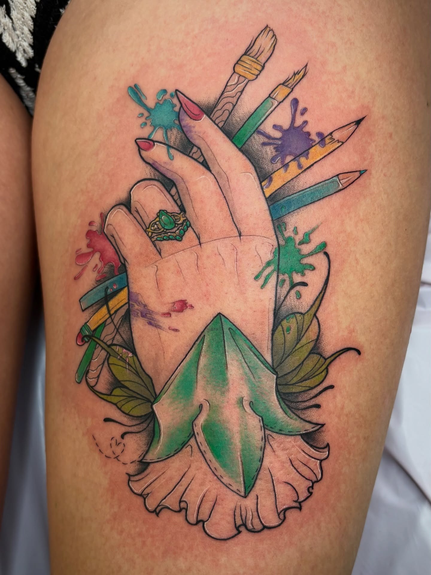 Tattoo by @aves_inks — new_school, realism