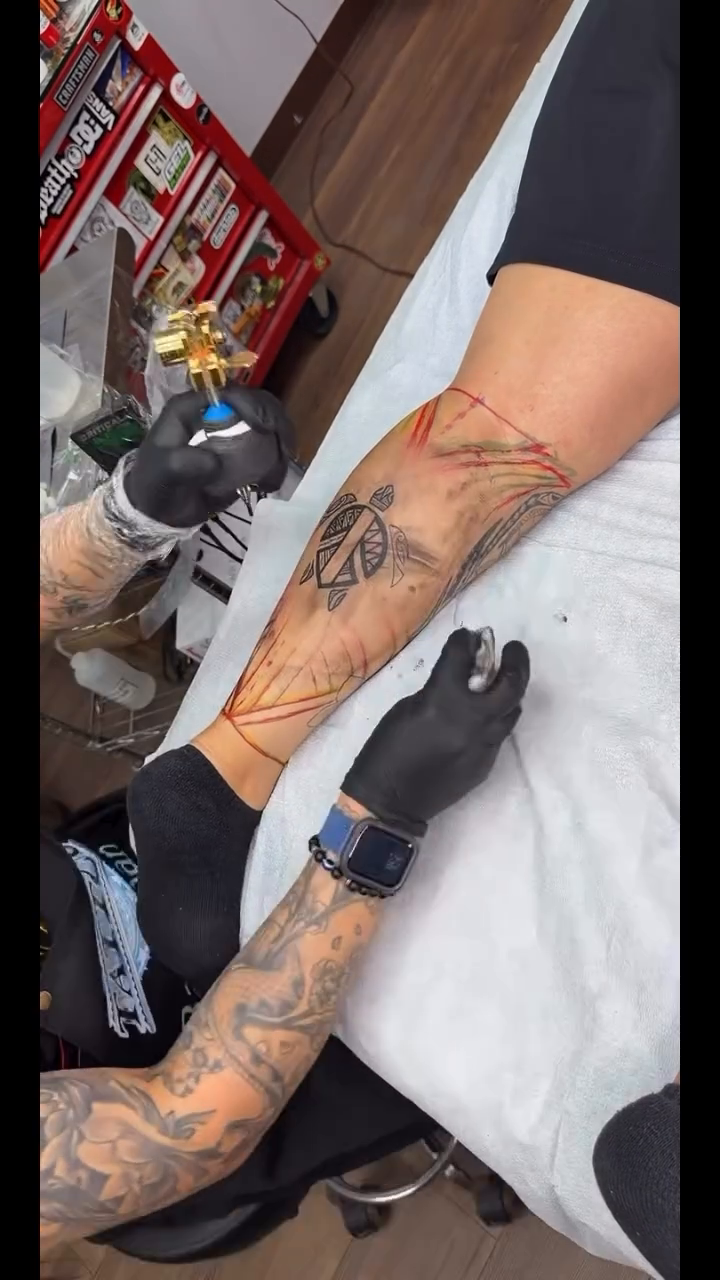 Tattoo by @barrysan — fine_line, black_and_grey