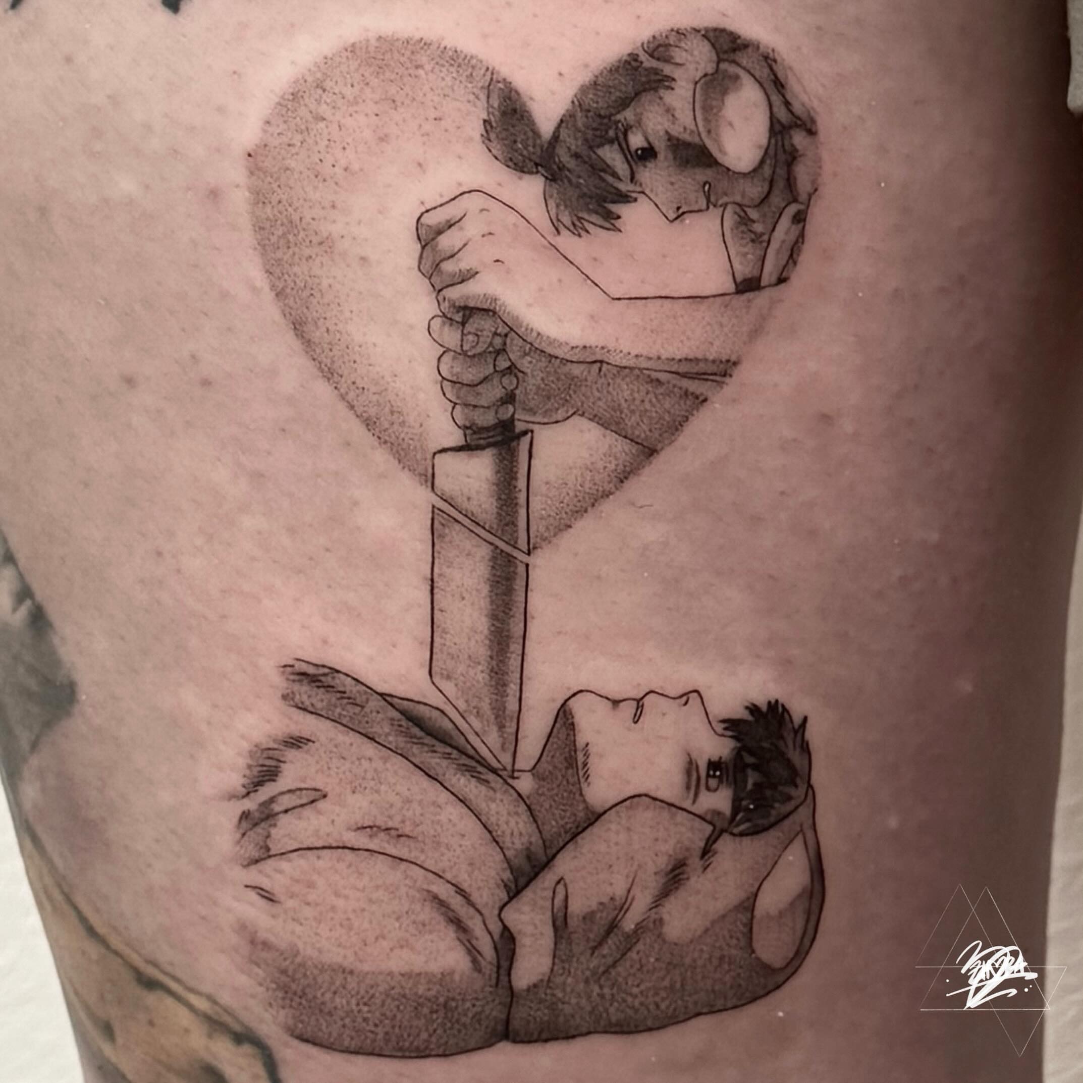 Tattoo by @zhoradevi — dotwork, realism
