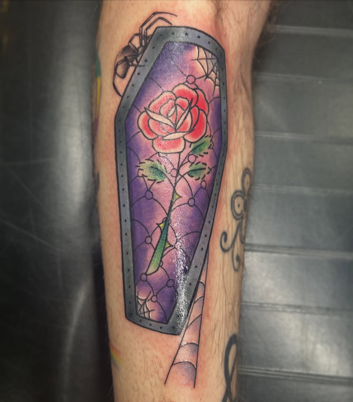 Tattoo by @princess.hannie.tattoos — american_traditional, dotwork