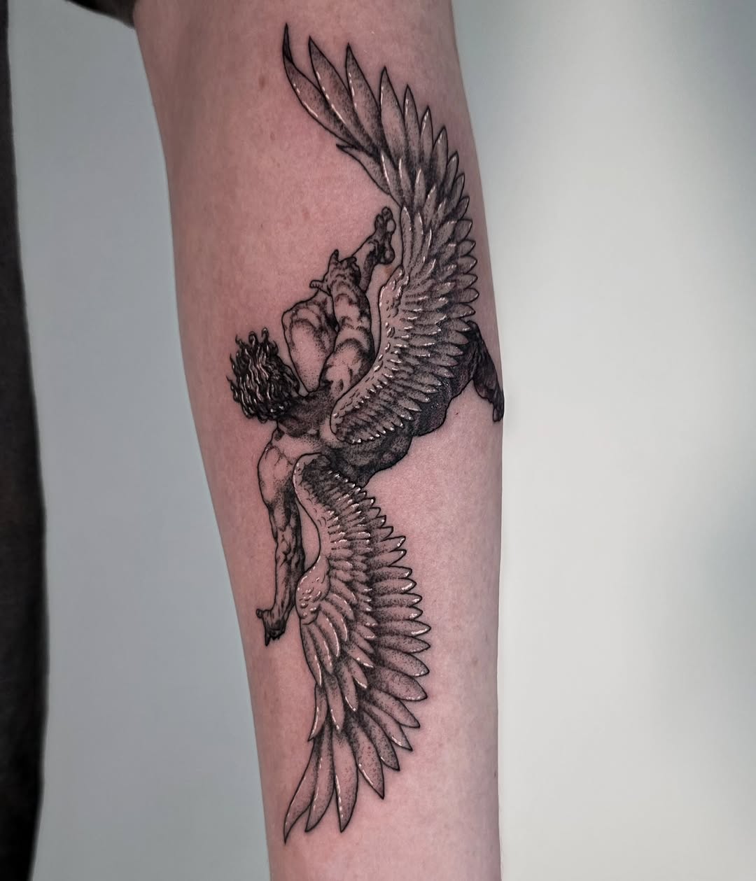 Tattoo by @corpsecreamtattoo — black_and_grey, realism