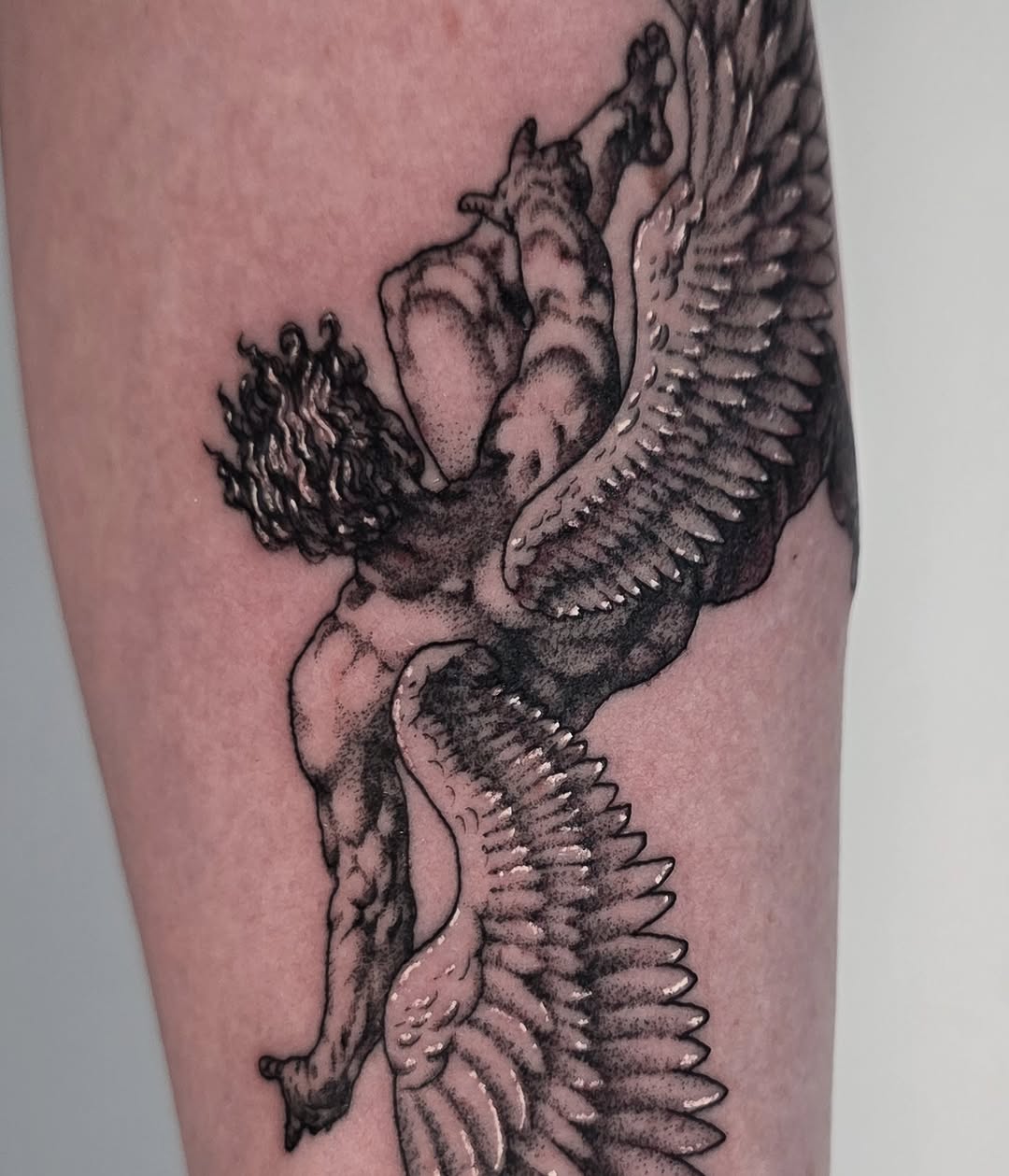 Tattoo by @corpsecreamtattoo — black_and_grey, realism