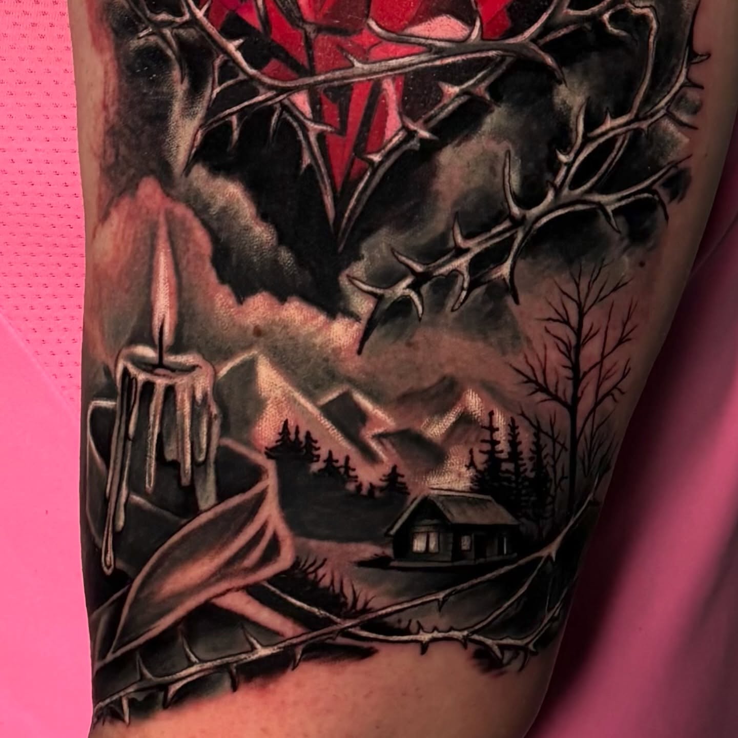 Tattoo by @davesancheztattooer — dark_realism, black_and_grey