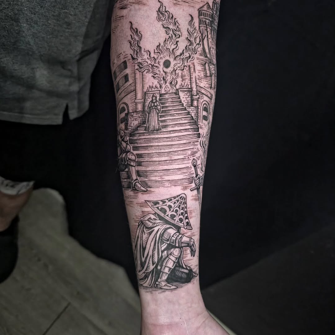 Tattoo by @quiet_rebel_artistry โ illustrative, black_and_grey