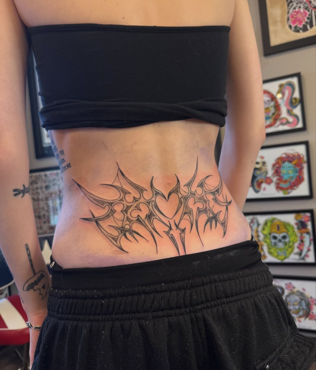 Tribal design tribal tattoo on the torso by juice🕷tattoo artist