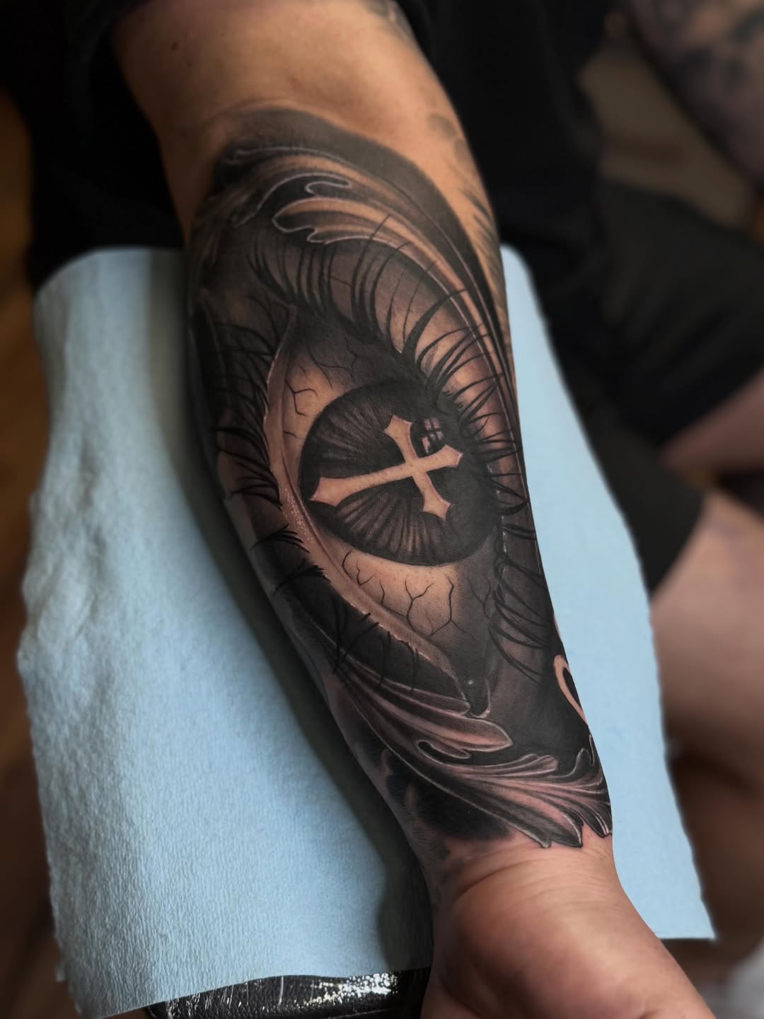 Tattoo by @yackolettersx6 β realism, black_and_grey