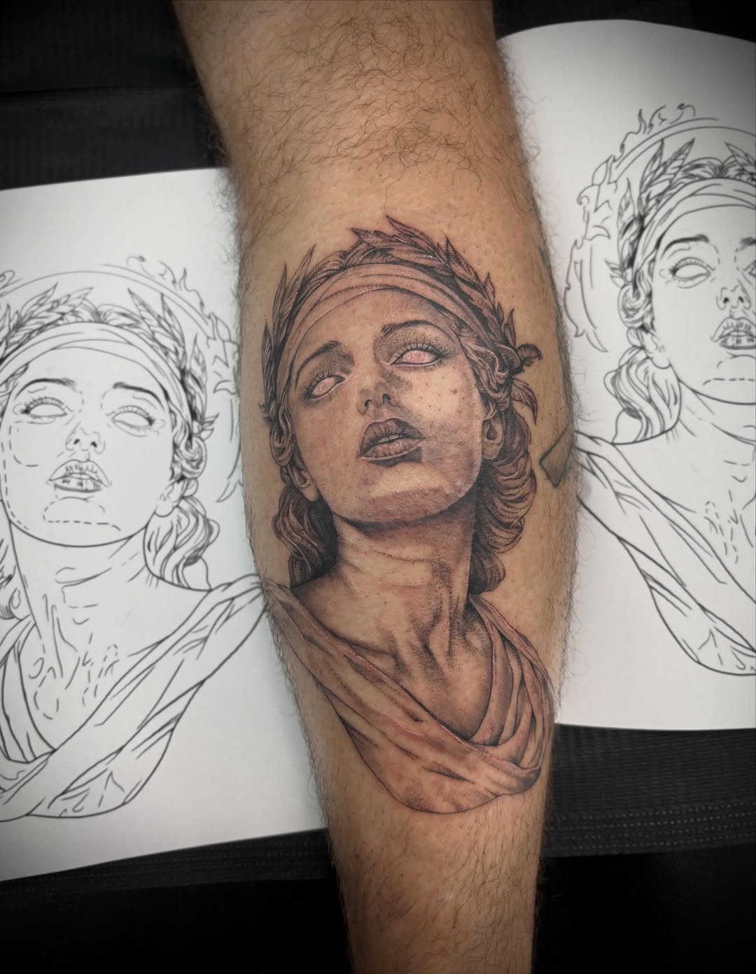 Tattoo by @diary_of_tattoos โ realism, black_and_grey