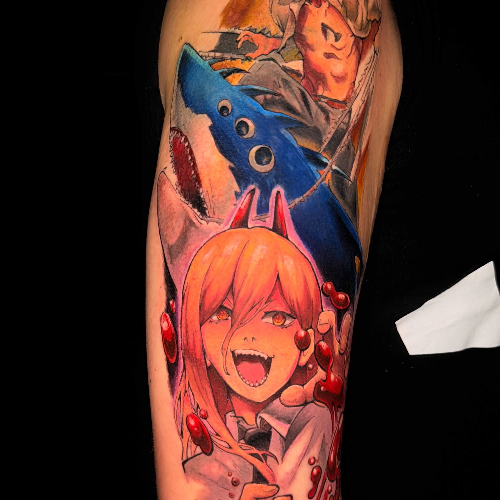 Tattoo by @mugen.xiii — anime, dotwork