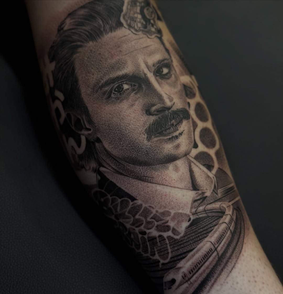 Tattoo by @zacharyktattoos โ realism, black_and_grey