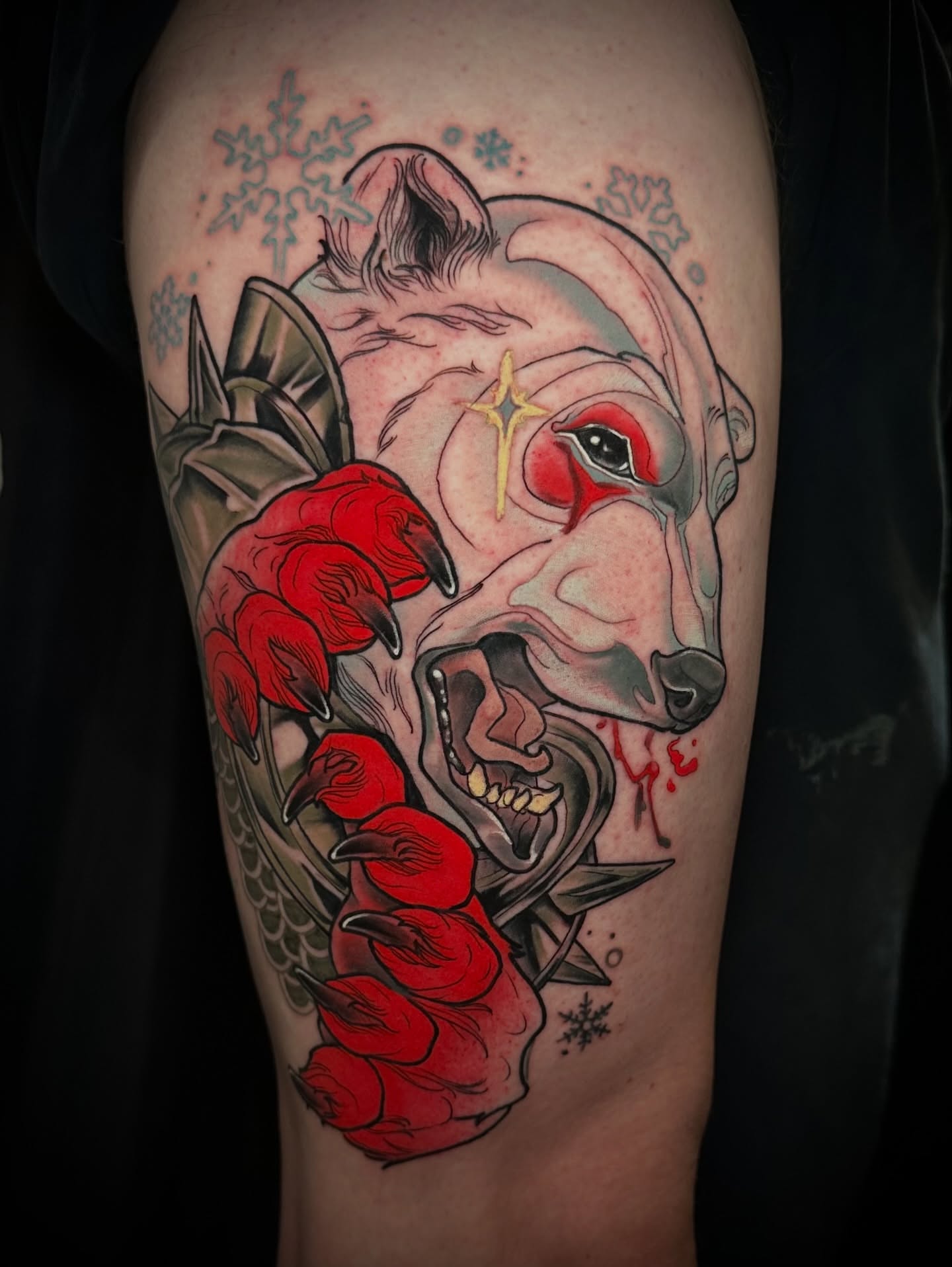 Tattoo by @teddigarsontattoos — american_traditional, dark_realism